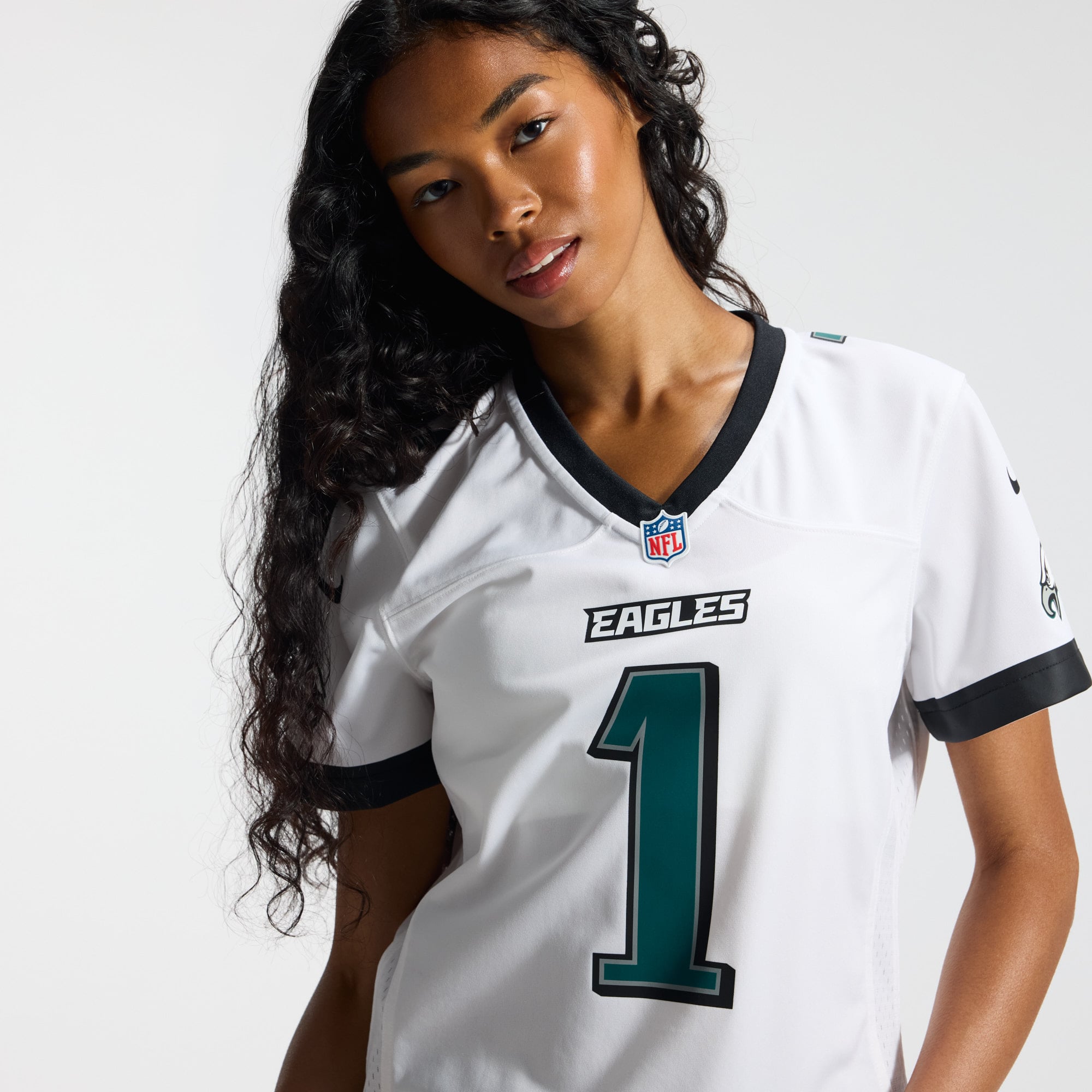 Jalen Hurts Philadelphia Eagles Women's Alternate Game Jersey - Black - White - Image 12