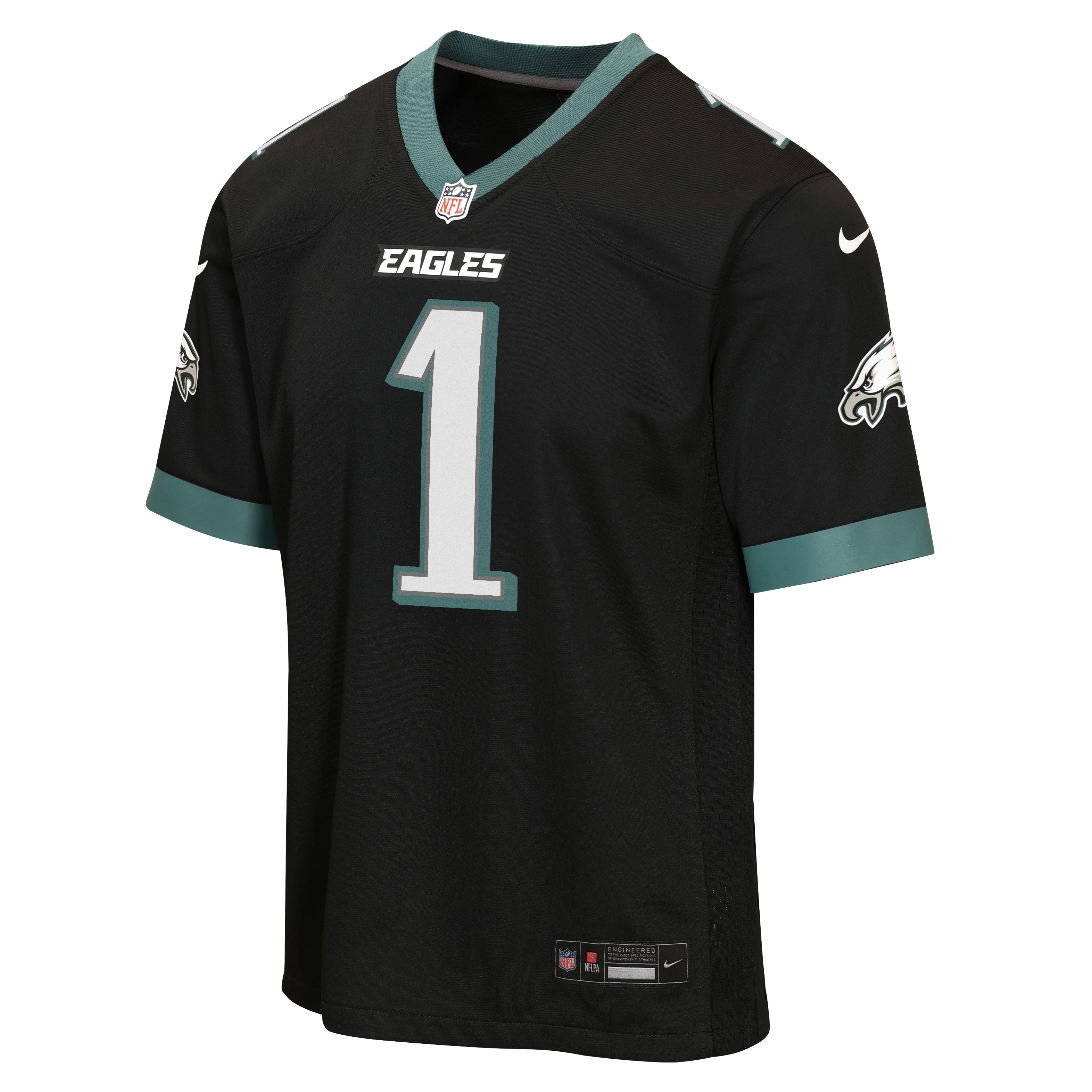 Jalen Hurts Philadelphia Eagles Youth Alternate Game Jersey - Black - Image 3