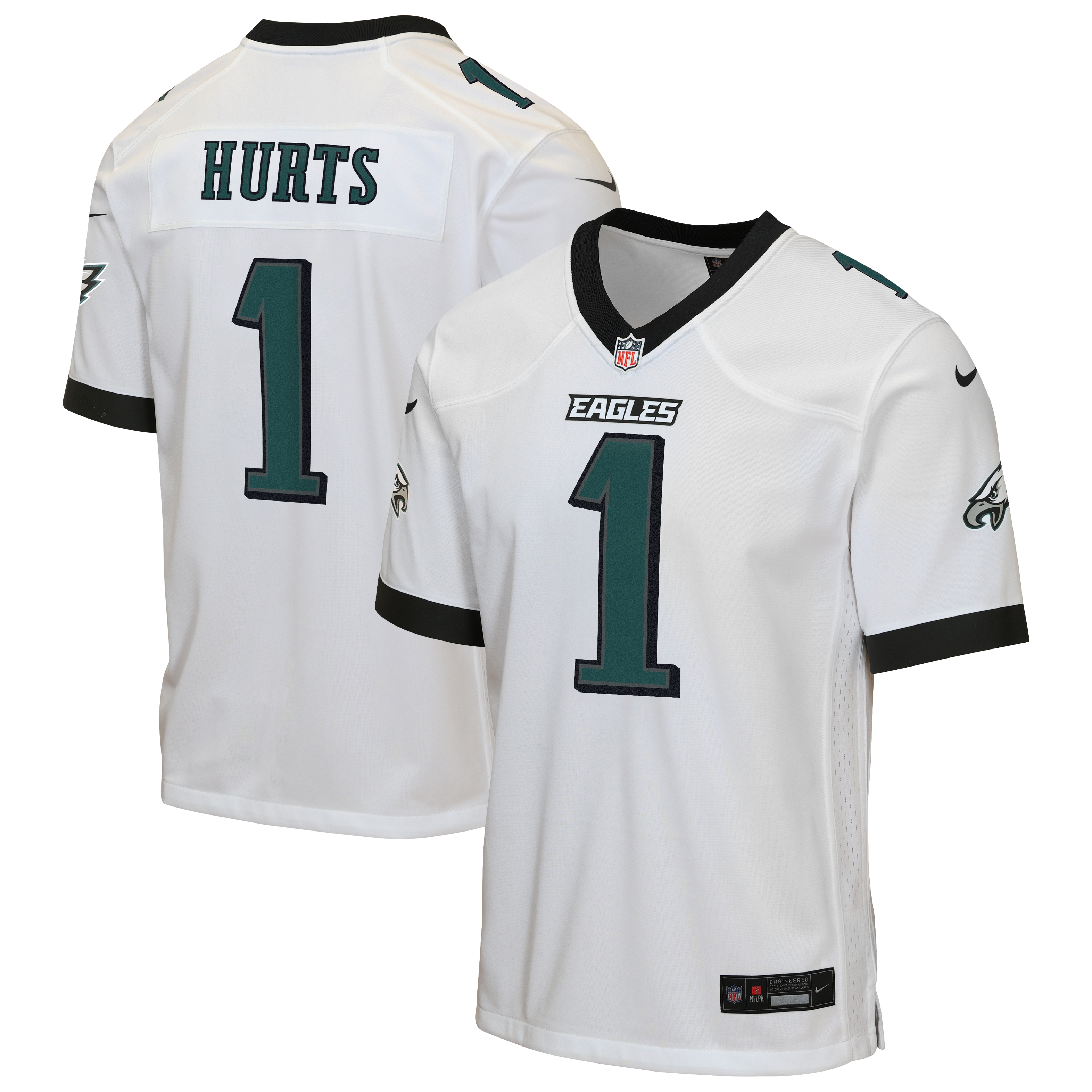 Jalen Hurts Philadelphia Eagles Youth Game Jersey - White