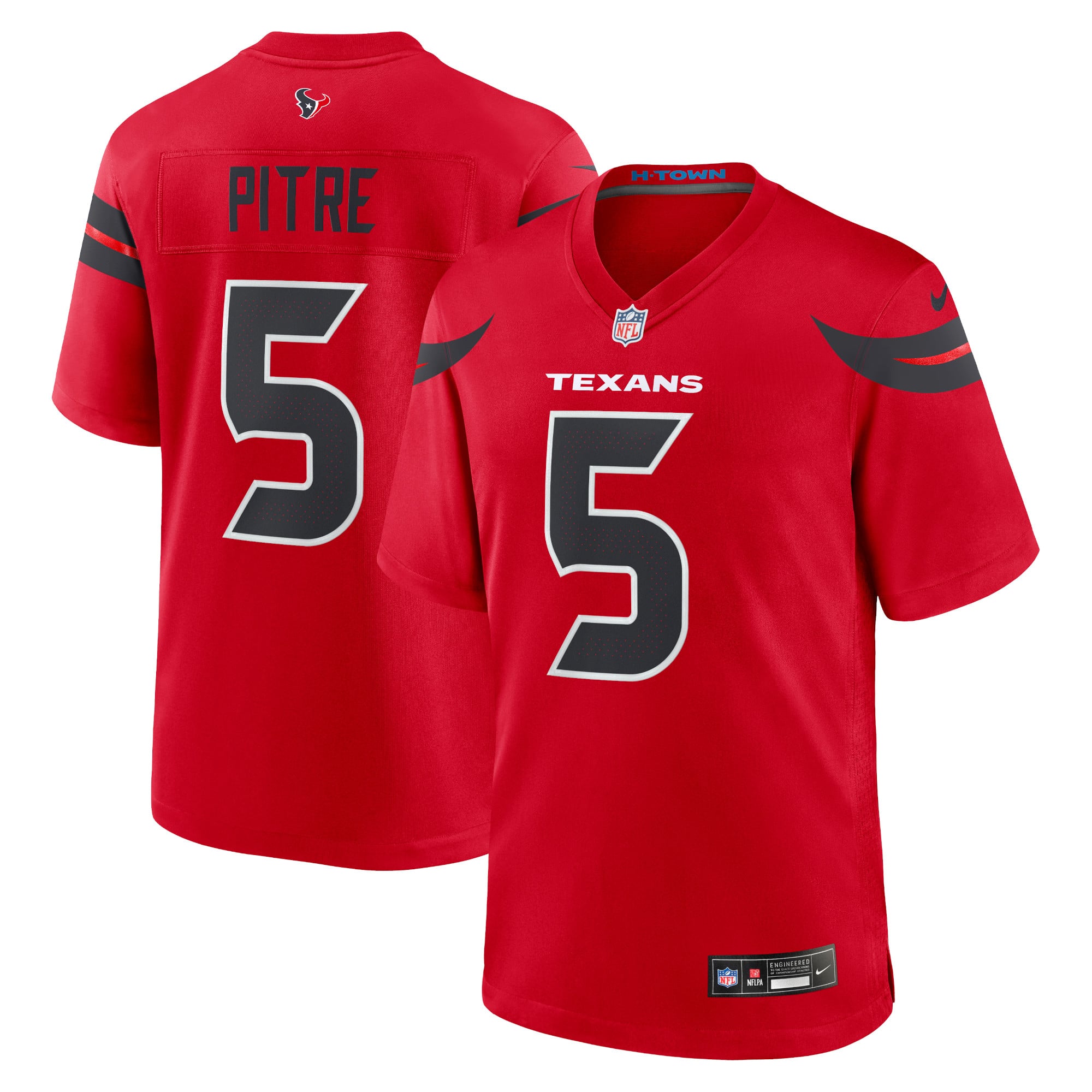 Jalen Pitre Houston Texans Alternate Game Jersey - Red - Image 2