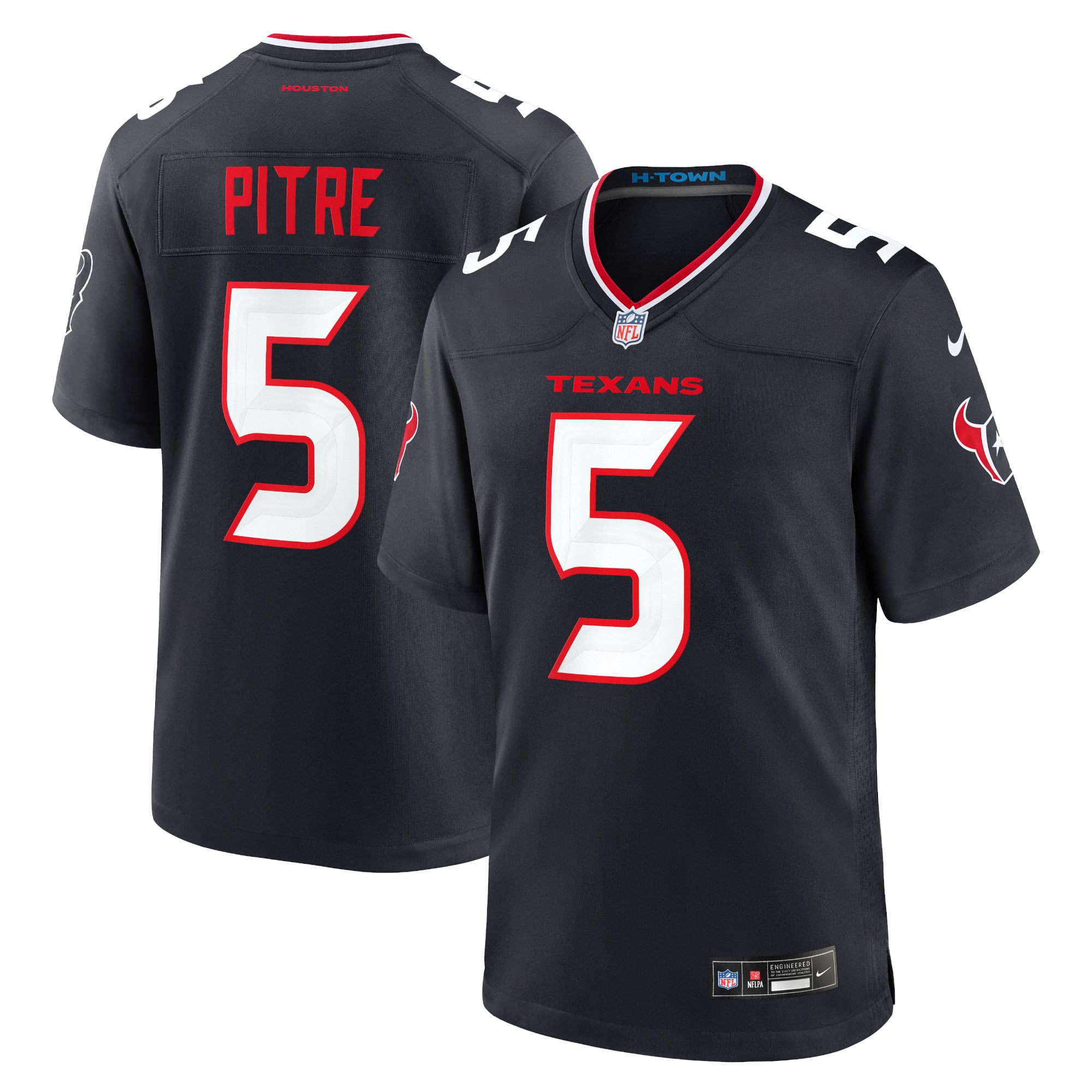 Jalen Pitre Houston Texans Game Jersey - Navy - Image 2