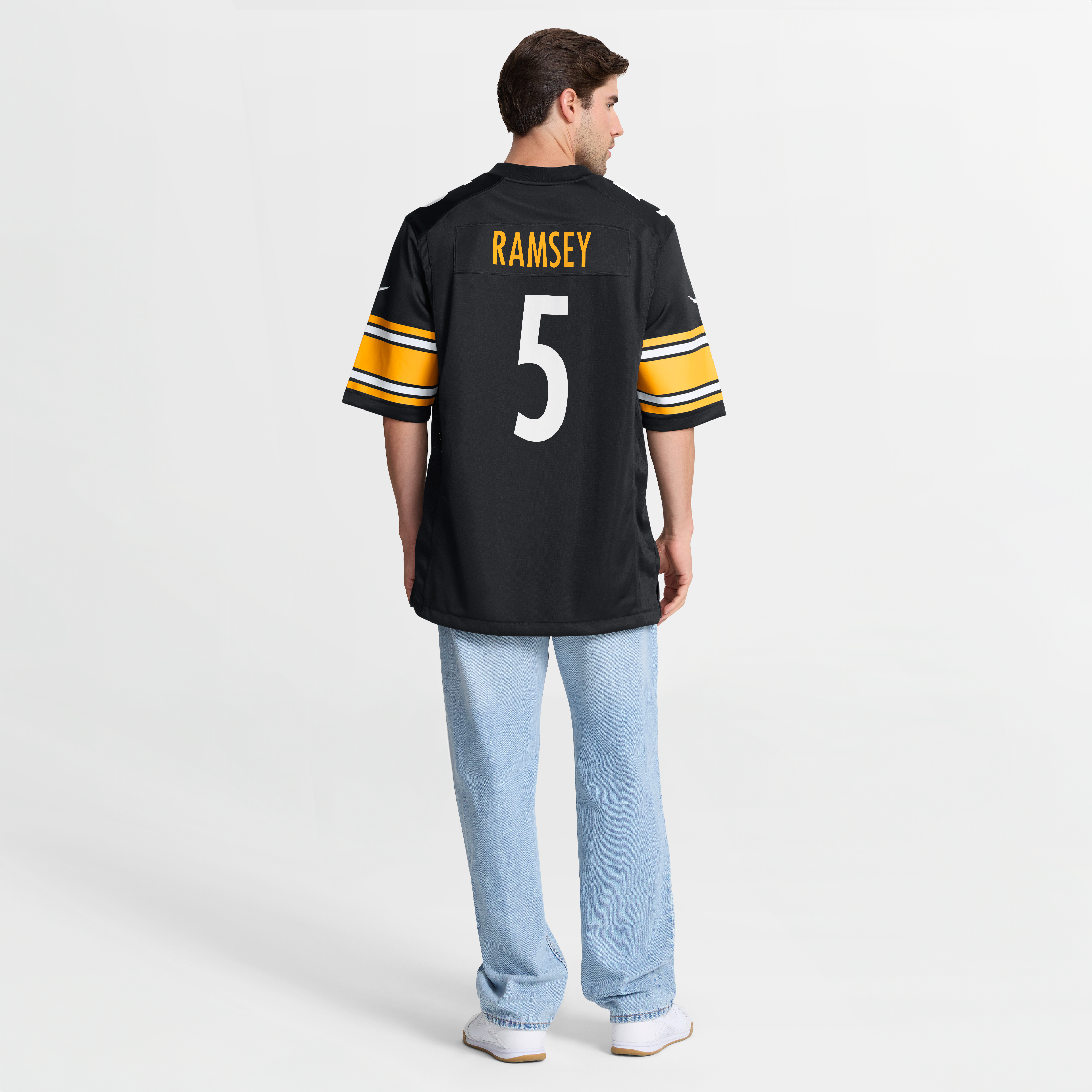 Jalen Ramsey Pittsburgh Steelers Alternate 1933 Throwback Game Jersey - Black - Image 9