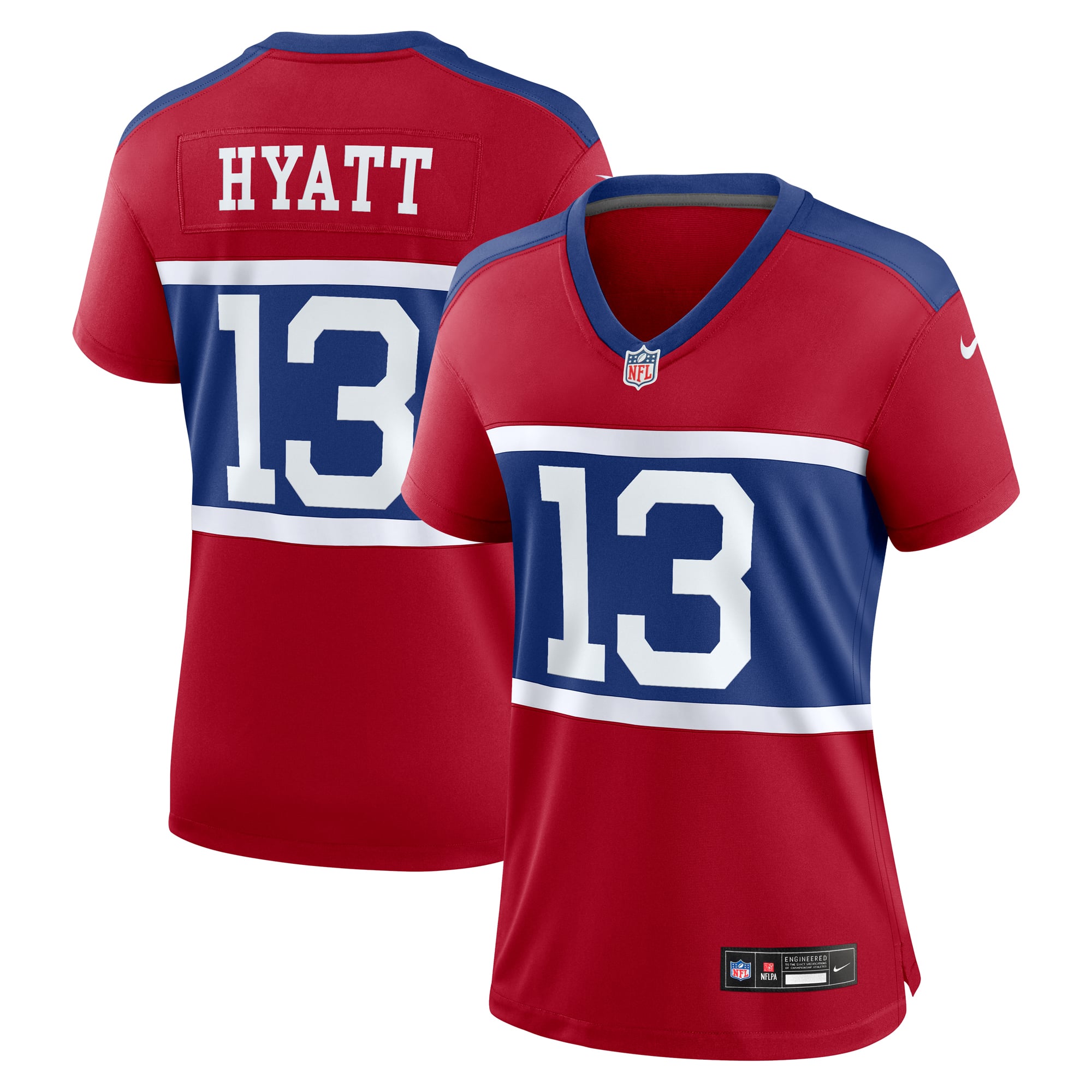 Jalin Hyatt New York Giants Women's Alternate Player Game Jersey - Century Red - Image 2