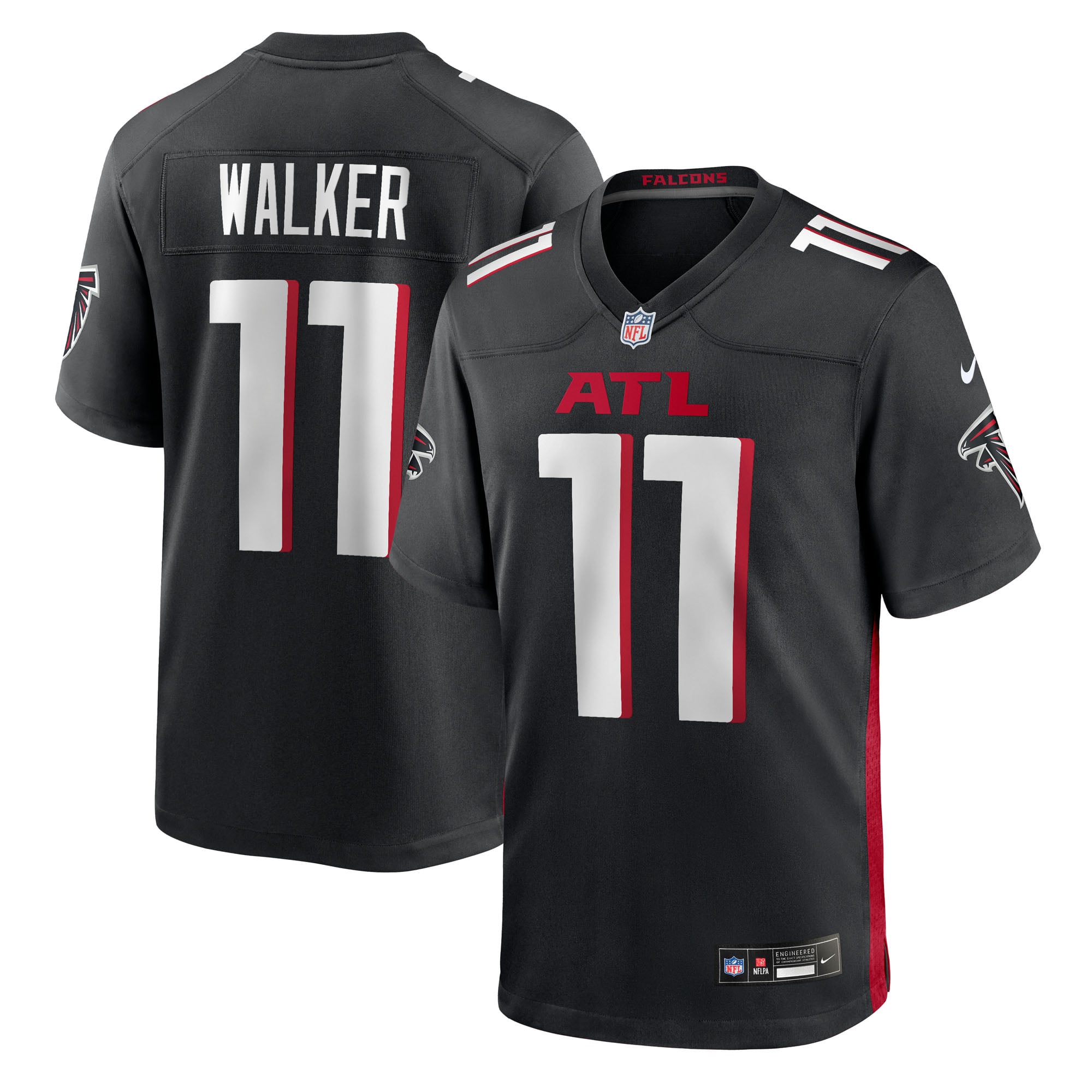 Jalon Walker Atlanta Falcons Team Game Jersey - Black - Image 2