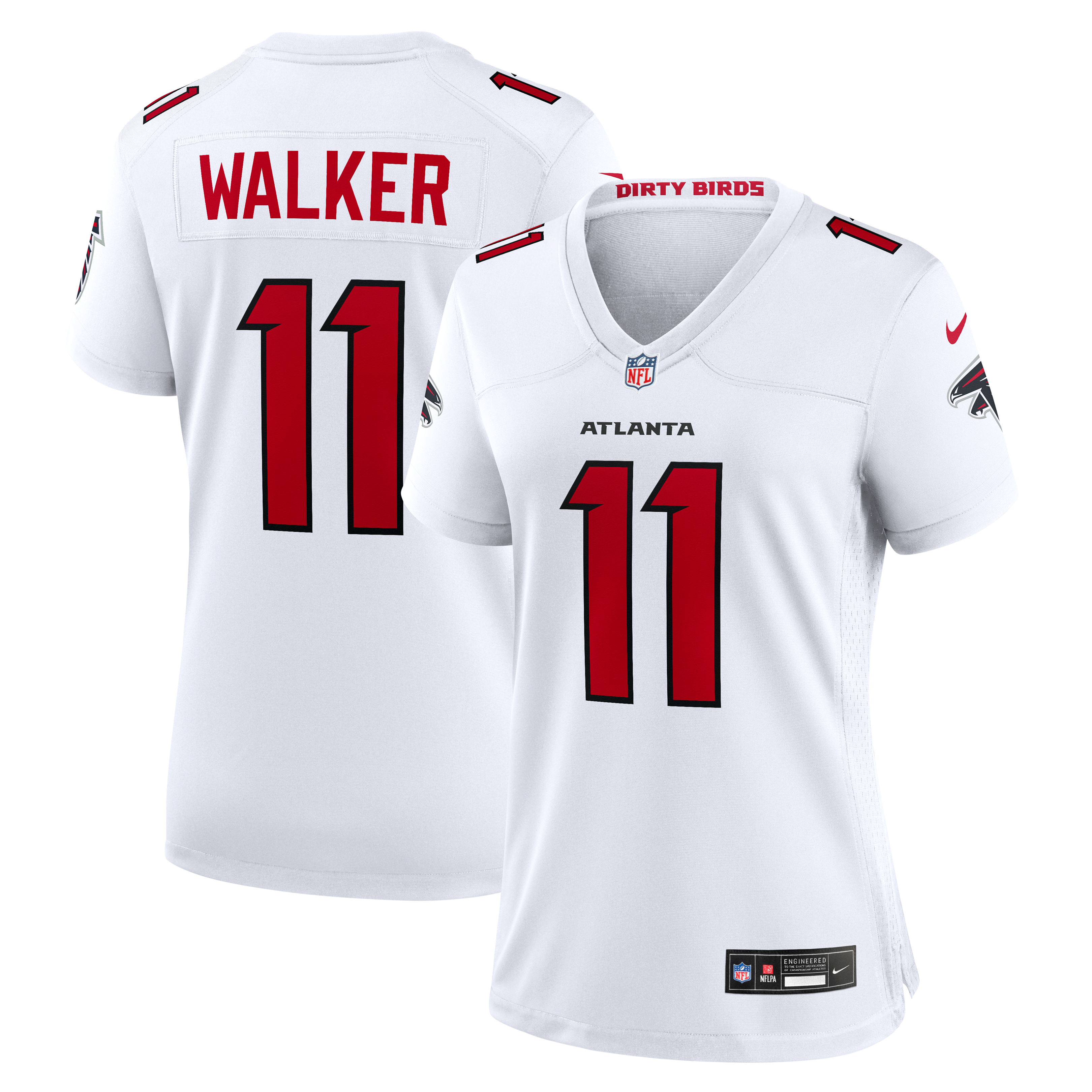 Jalon Walker Atlanta Falcons Women's Game Jersey - White - Image 2