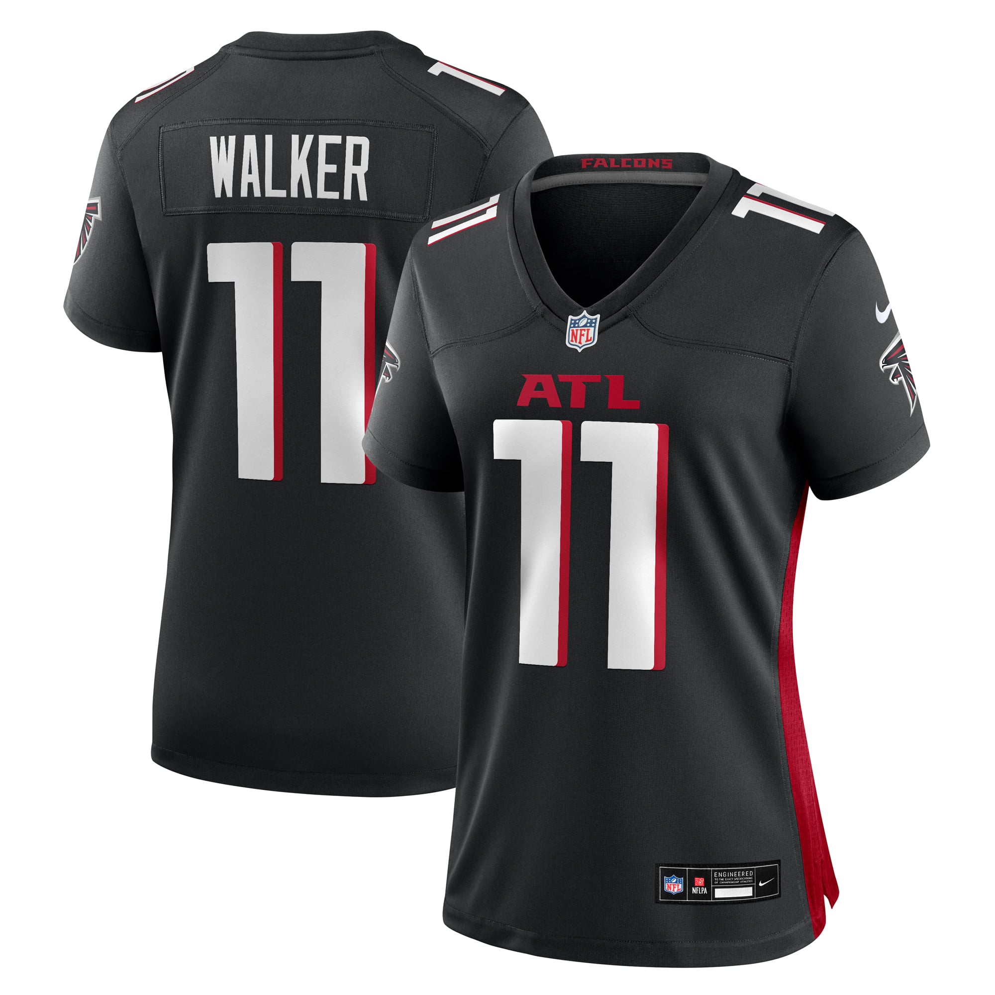 Jalon Walker Atlanta Falcons Women's Team Game Jersey - Black