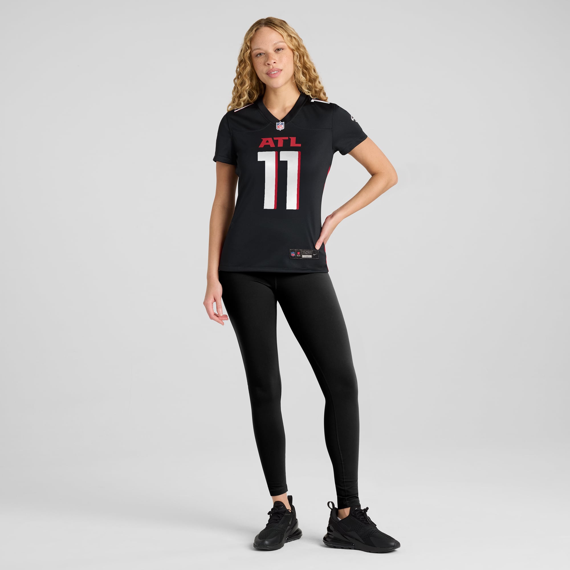 Jalon Walker Atlanta Falcons Women's Team Game Jersey - Black - Image 5