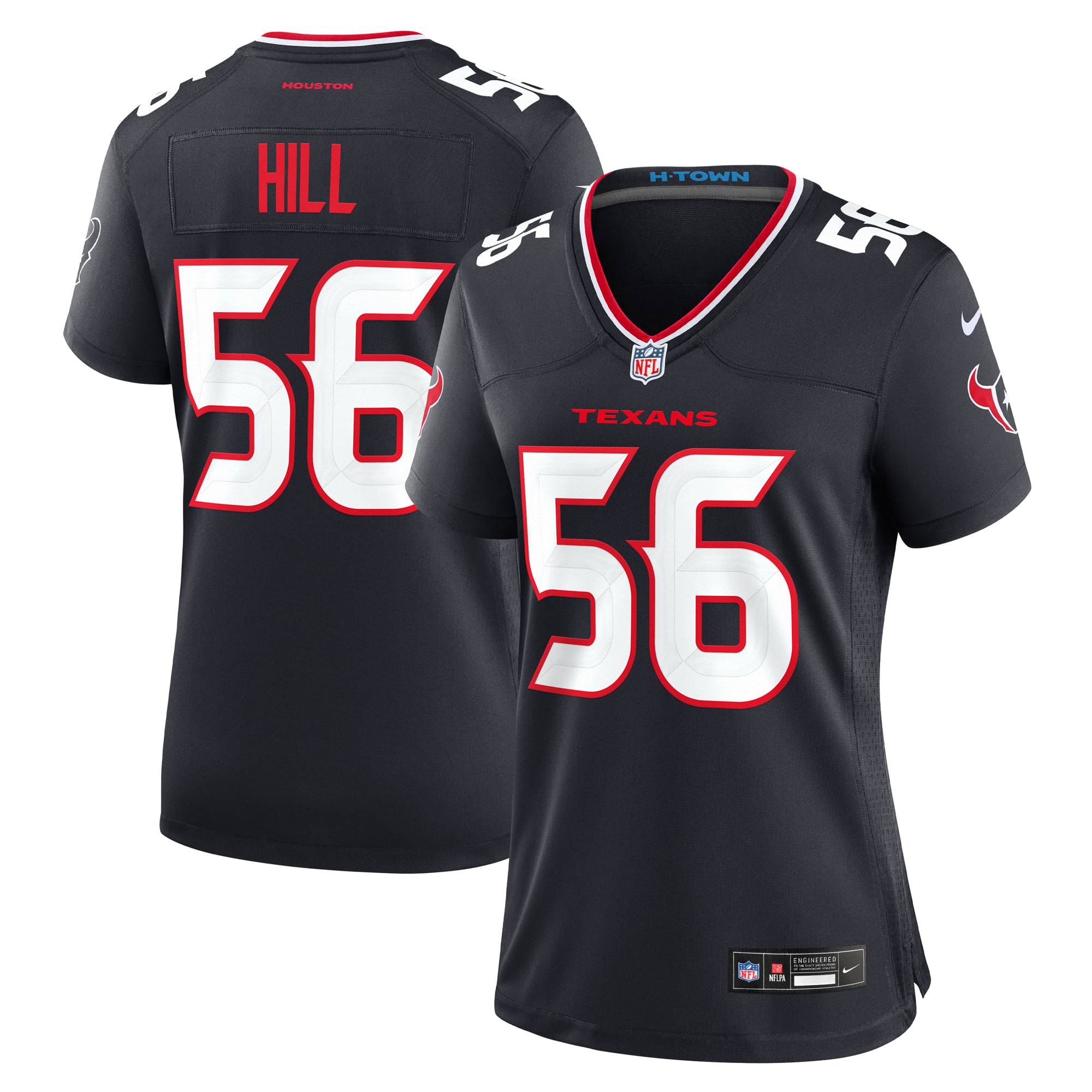 Jamal Hill Houston Texans Women's Team Game Jersey - Navy - Image 2
