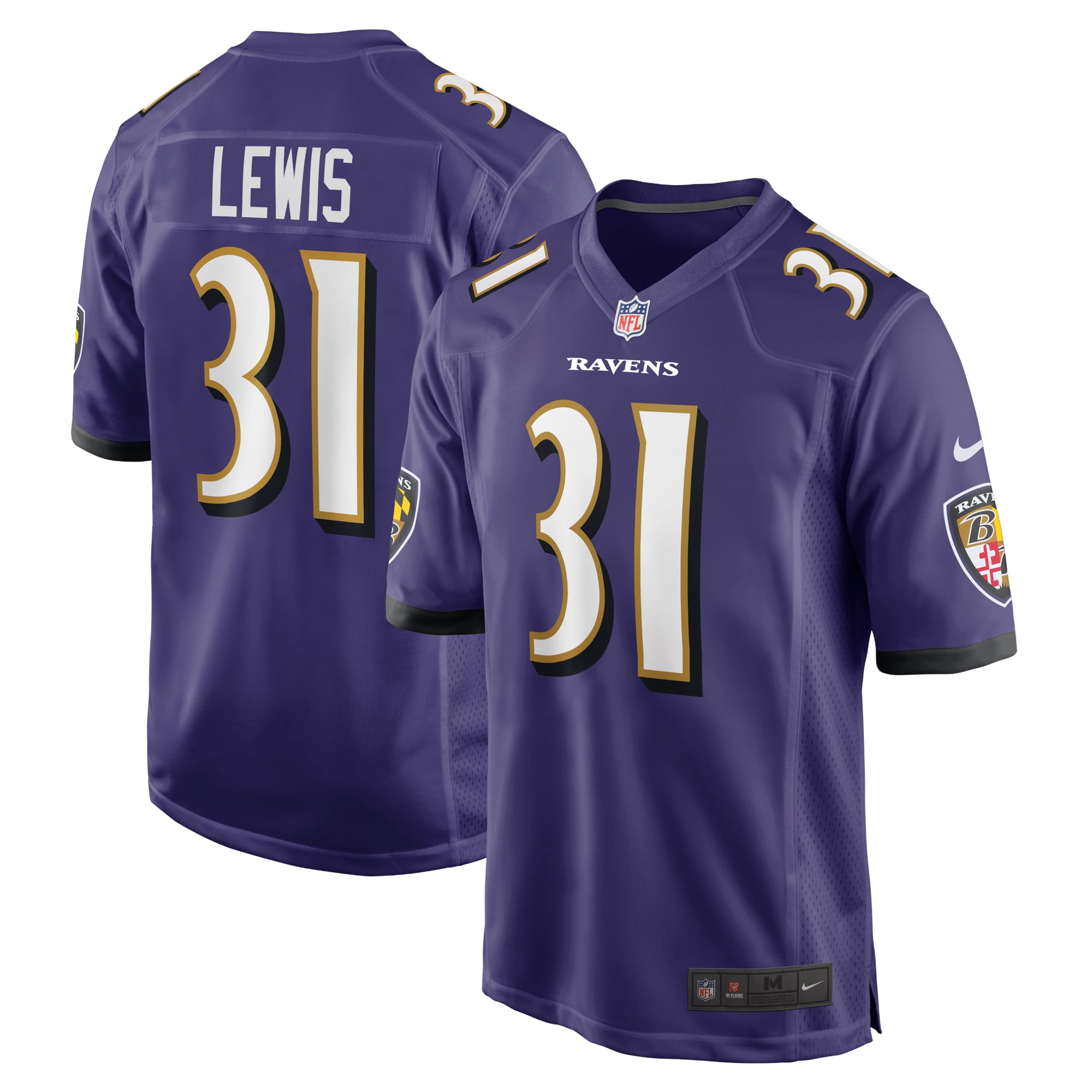 Jamal Lewis Baltimore Ravens Retired Player Game Jersey - Purple - Image 2