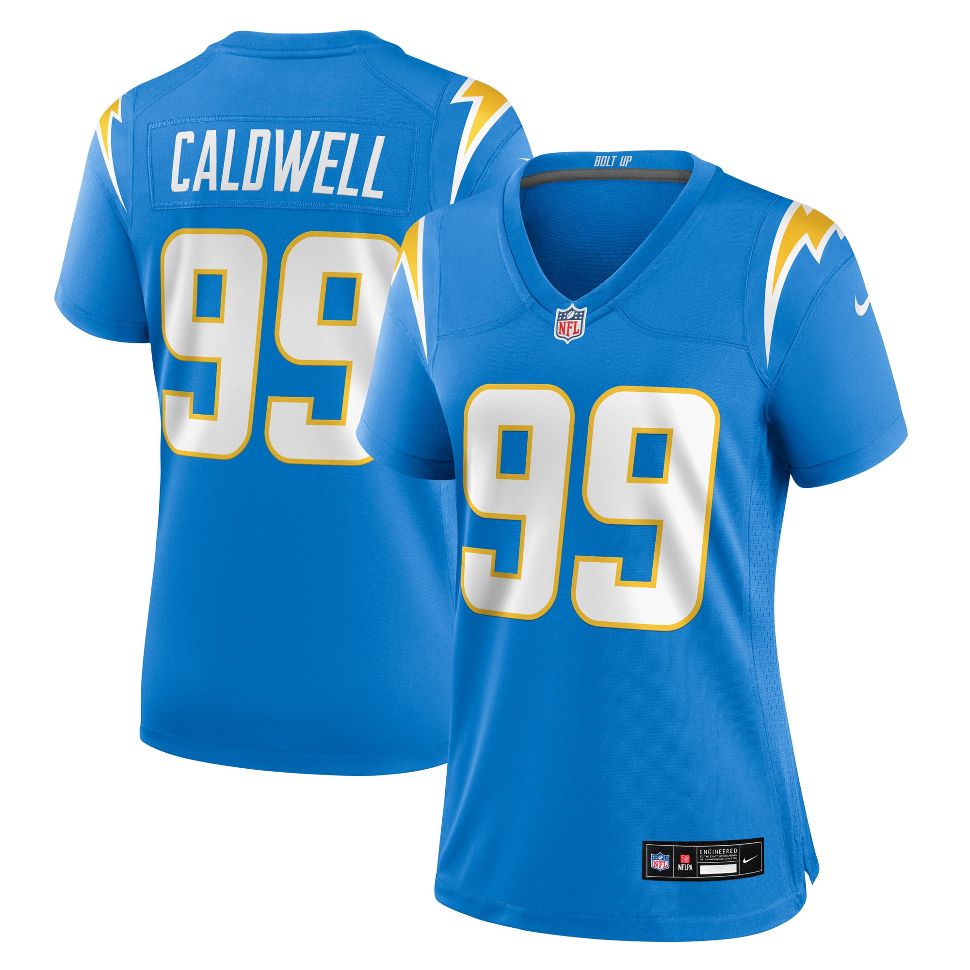 Jamaree Caldwell Los Angeles Chargers Women's Team Game Jersey - Powder Blue - Image 2