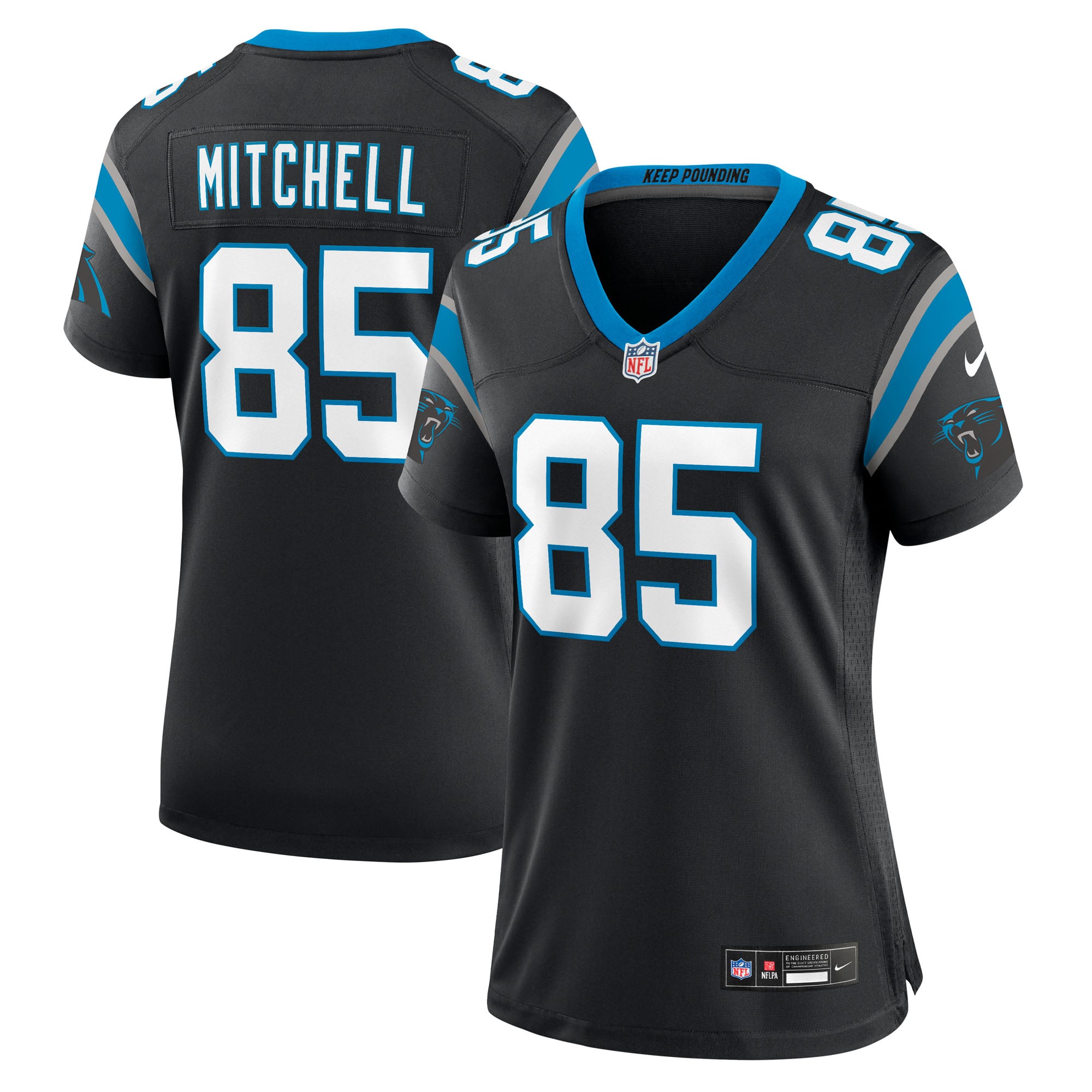 James Mitchell Carolina Panthers Women's Team Game Jersey - Black - Image 2