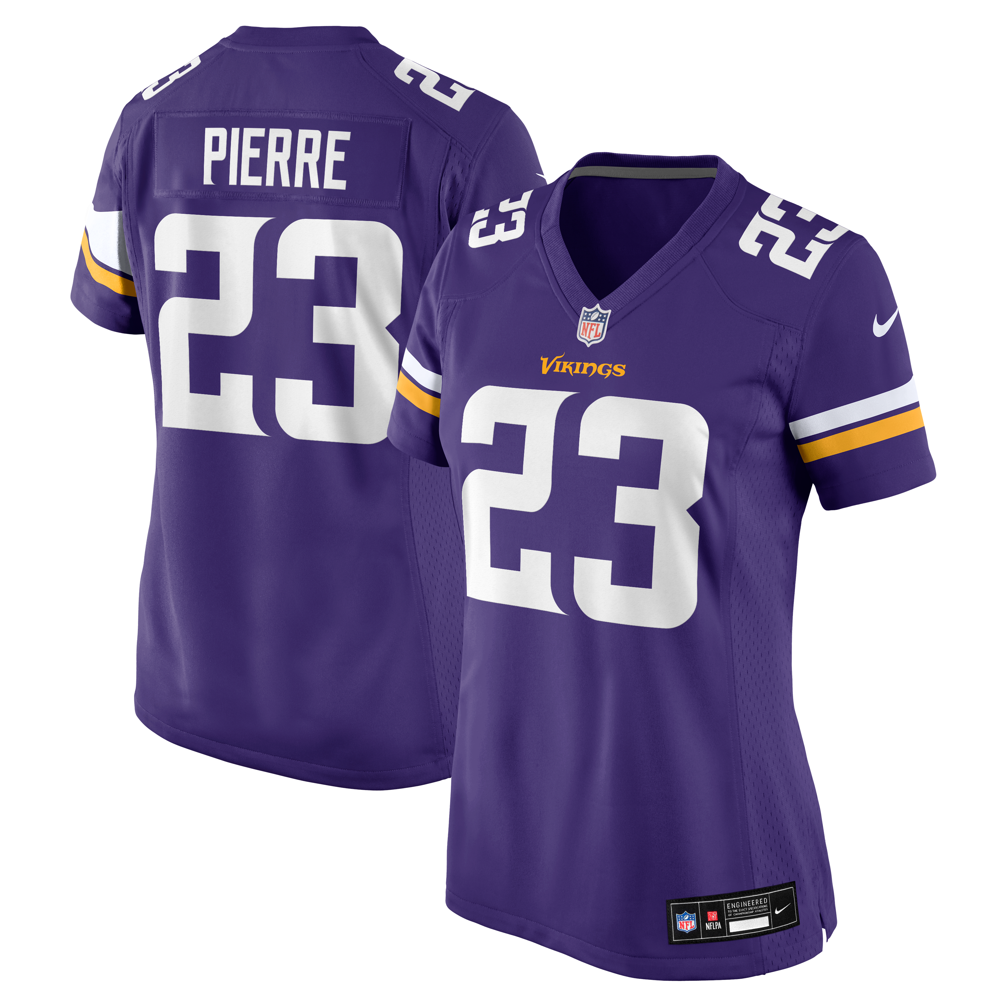 James Pierre Minnesota Vikings Women's Team Game Jersey - Purple