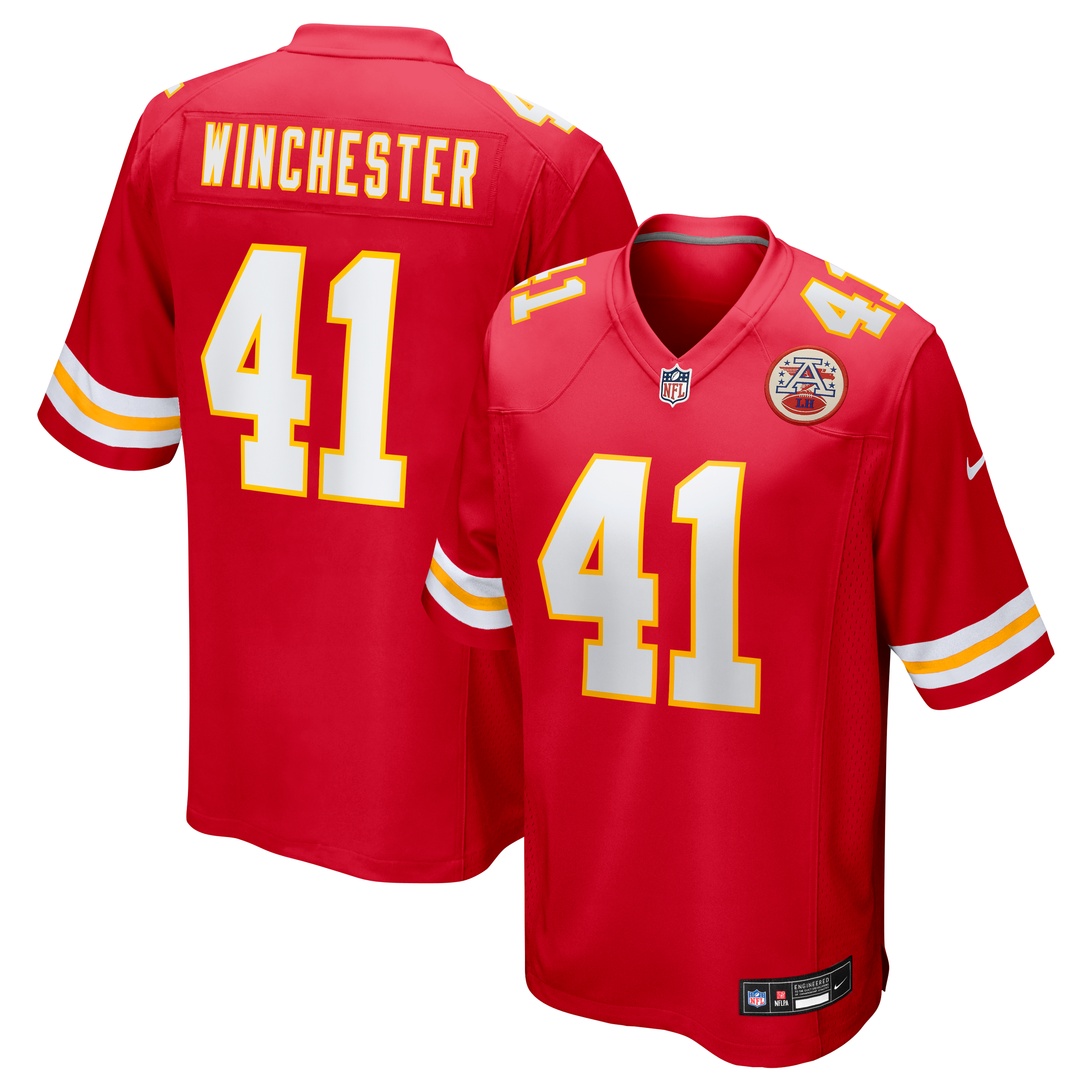 James Winchester Kansas City Chiefs Game Jersey - Red - Image 2