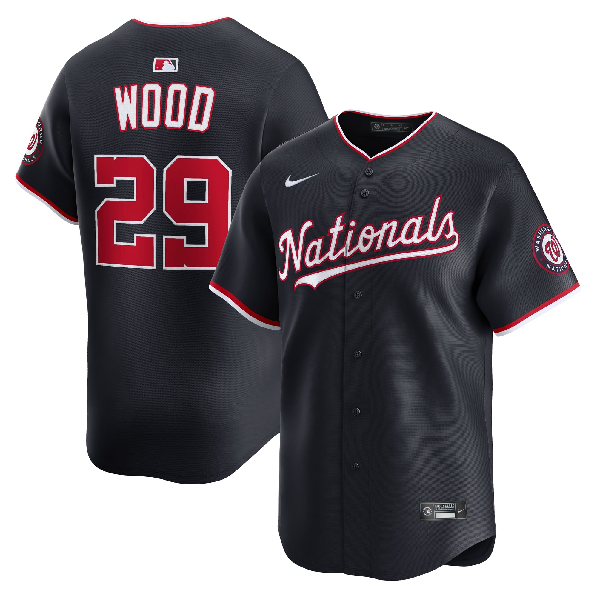 James Wood Washington Nationals Home Limited Jersey - Navy - Image 2