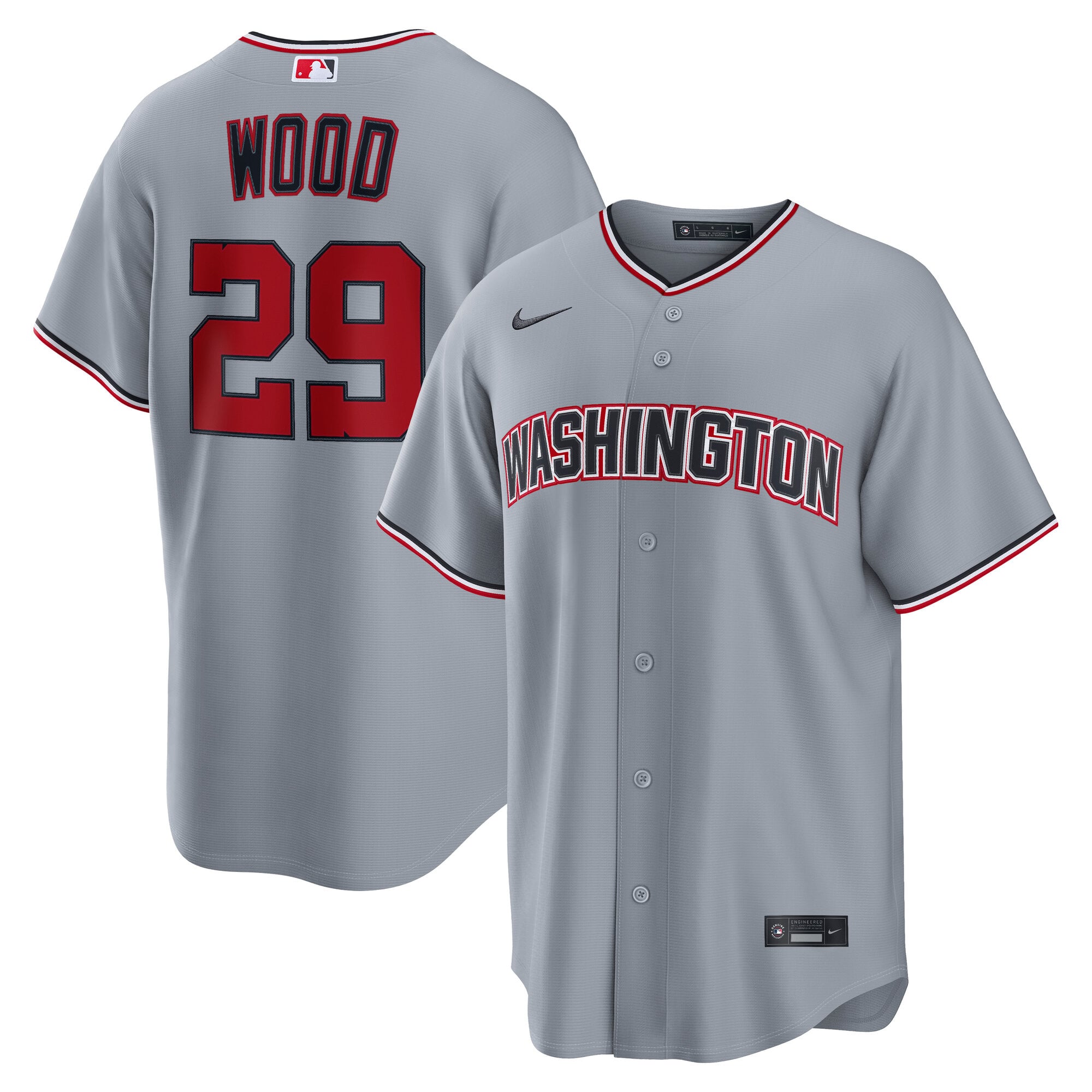 James Wood Washington Nationals Road Jersey - Gray