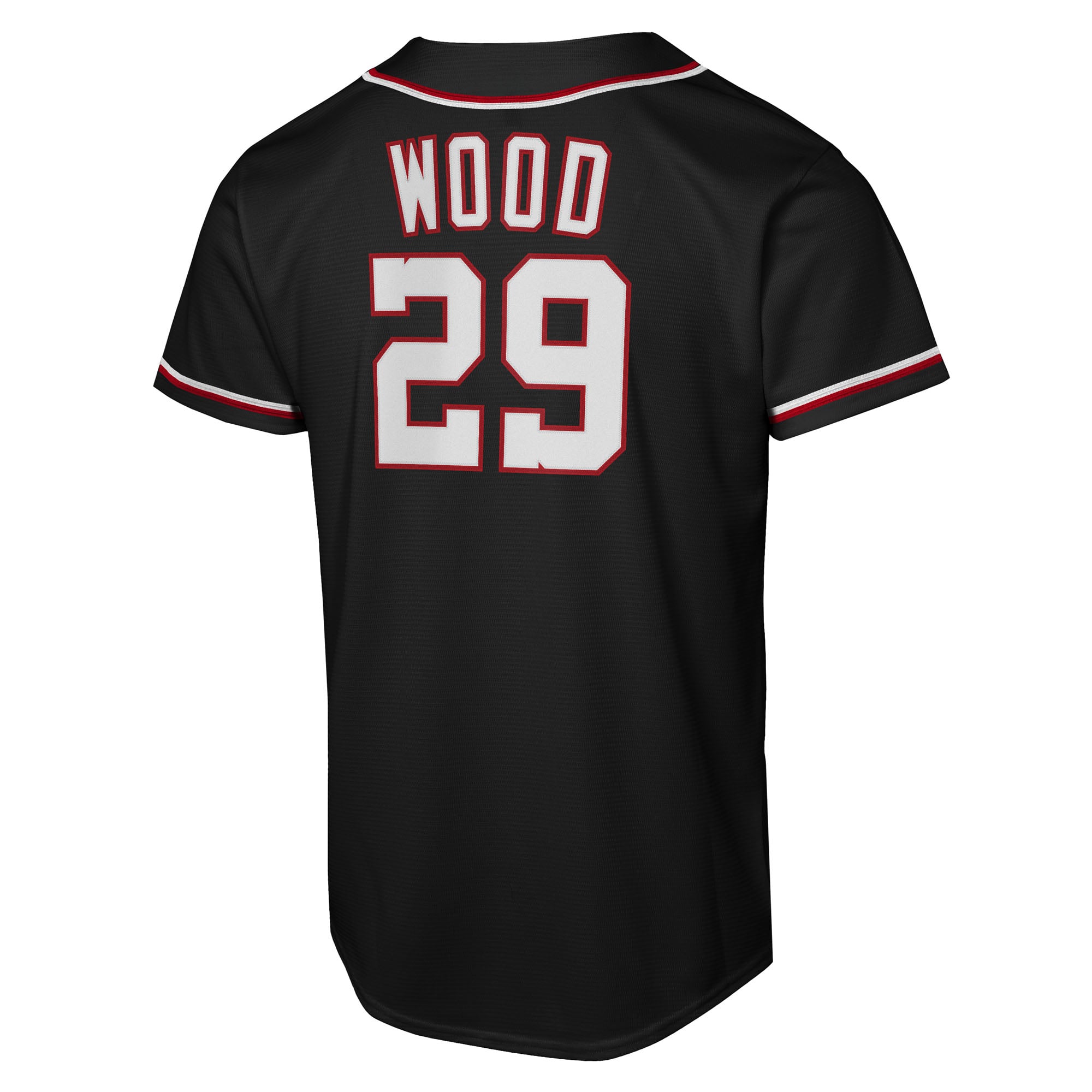 James Wood Washington Nationals Youth Fashion Player Jersey - Black - Image 4
