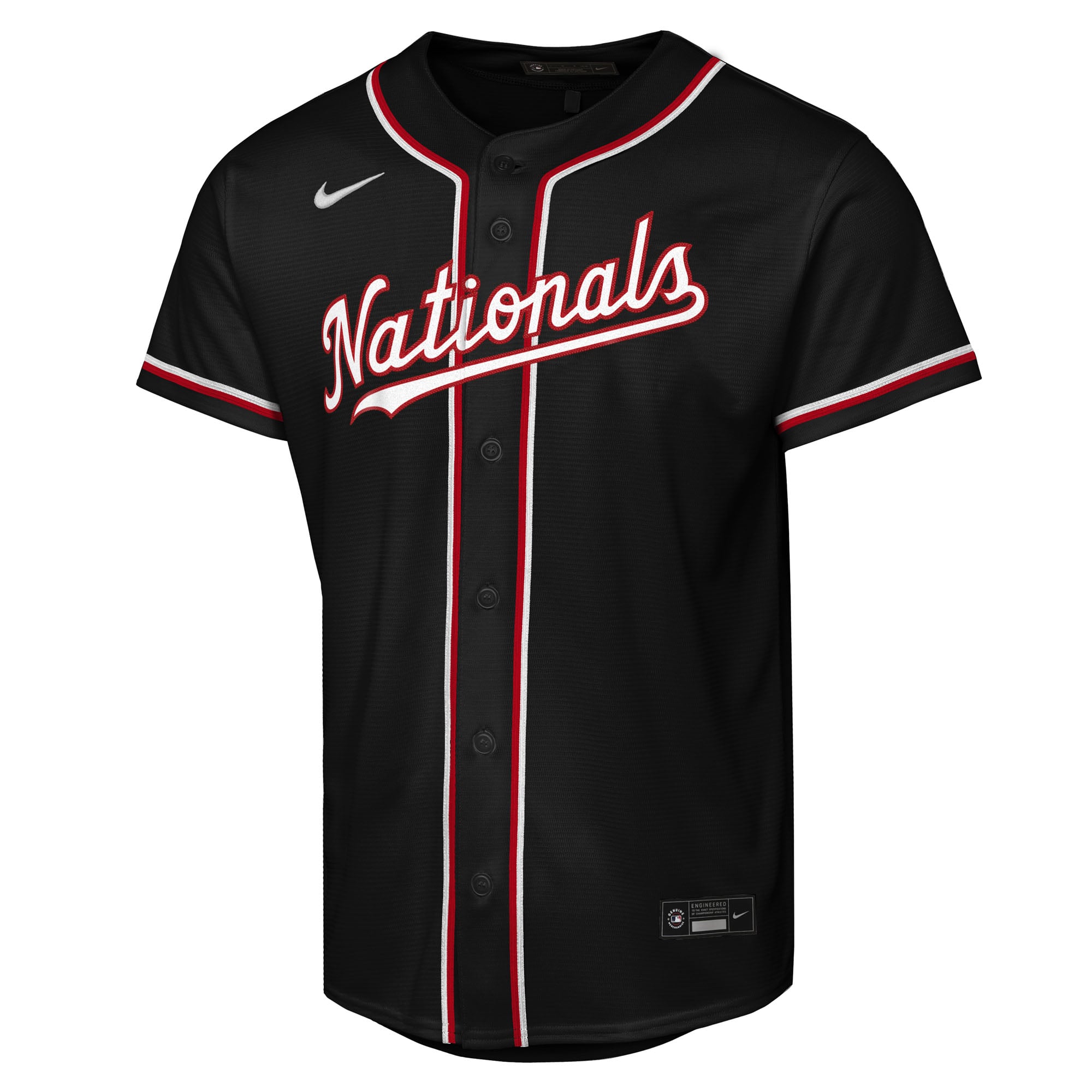 James Wood Washington Nationals Youth Fashion Player Jersey - Black - Image 3