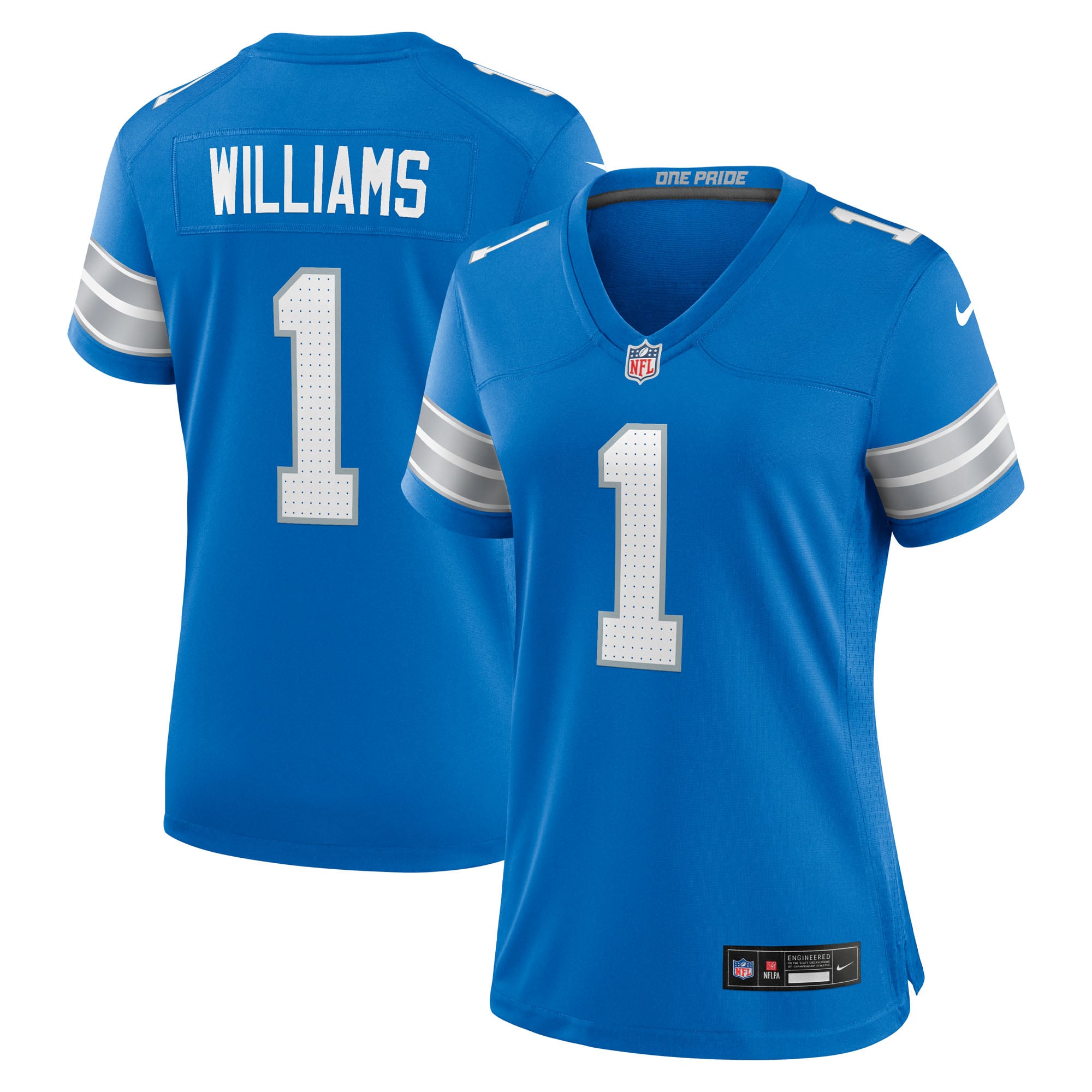 Jameson Williams Detroit Lions Women's Game Player Jersey - Blue - Image 2