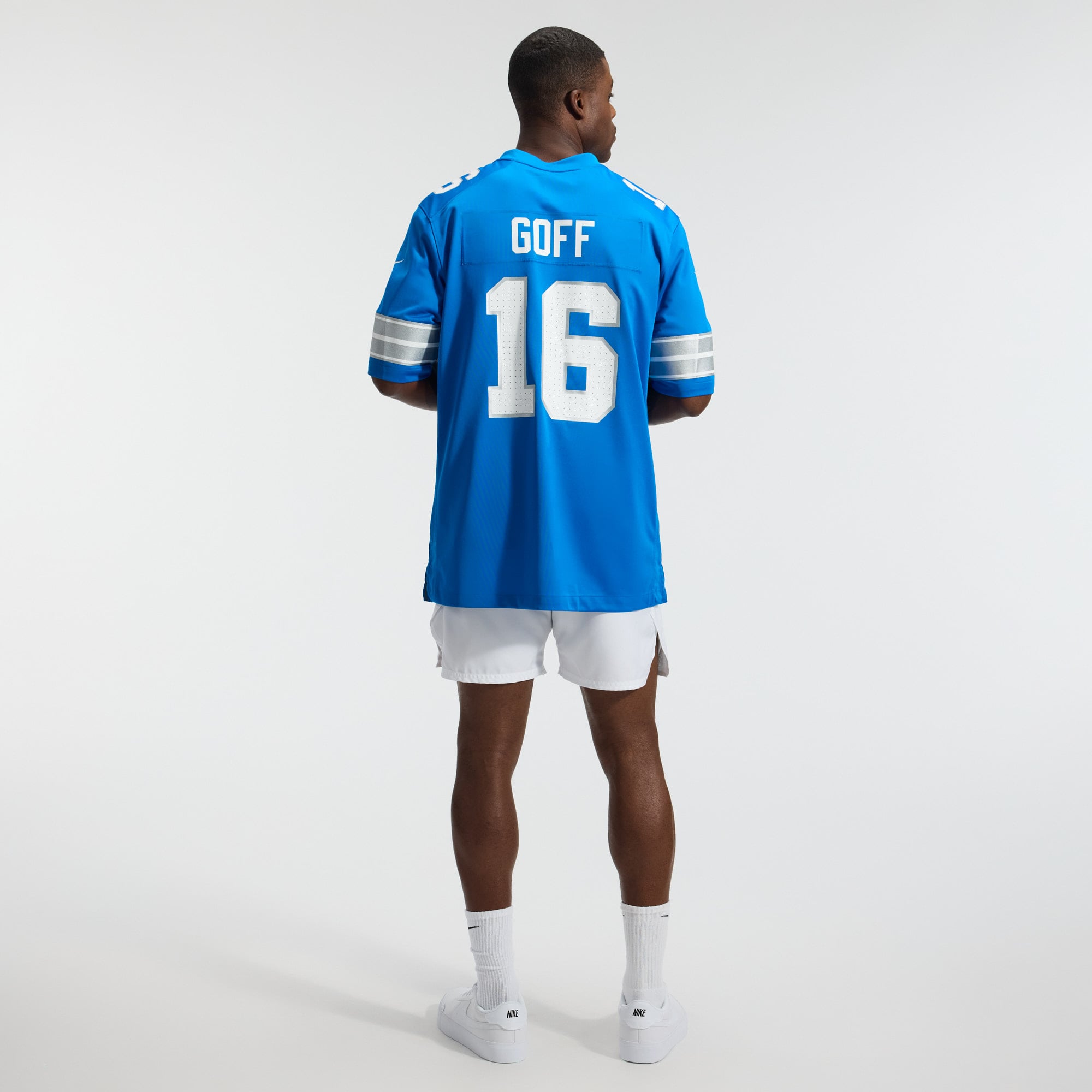 Jared Goff Detroit Lions Game Jersey - Blue - Image 7