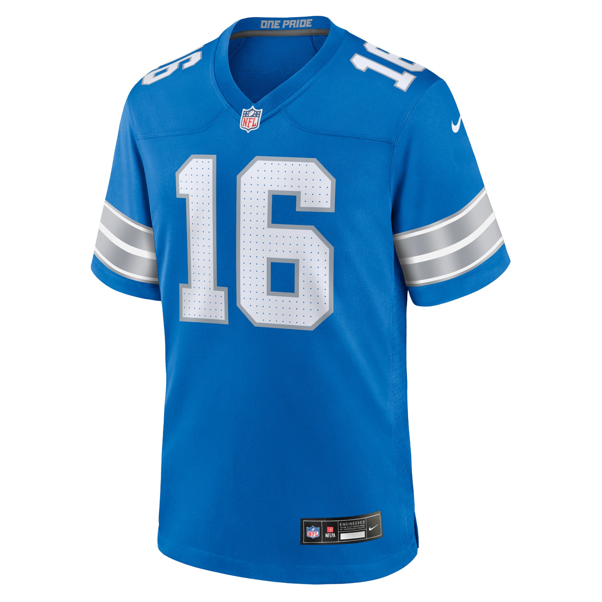 Jared Goff Detroit Lions Game Jersey - Blue - Image 8