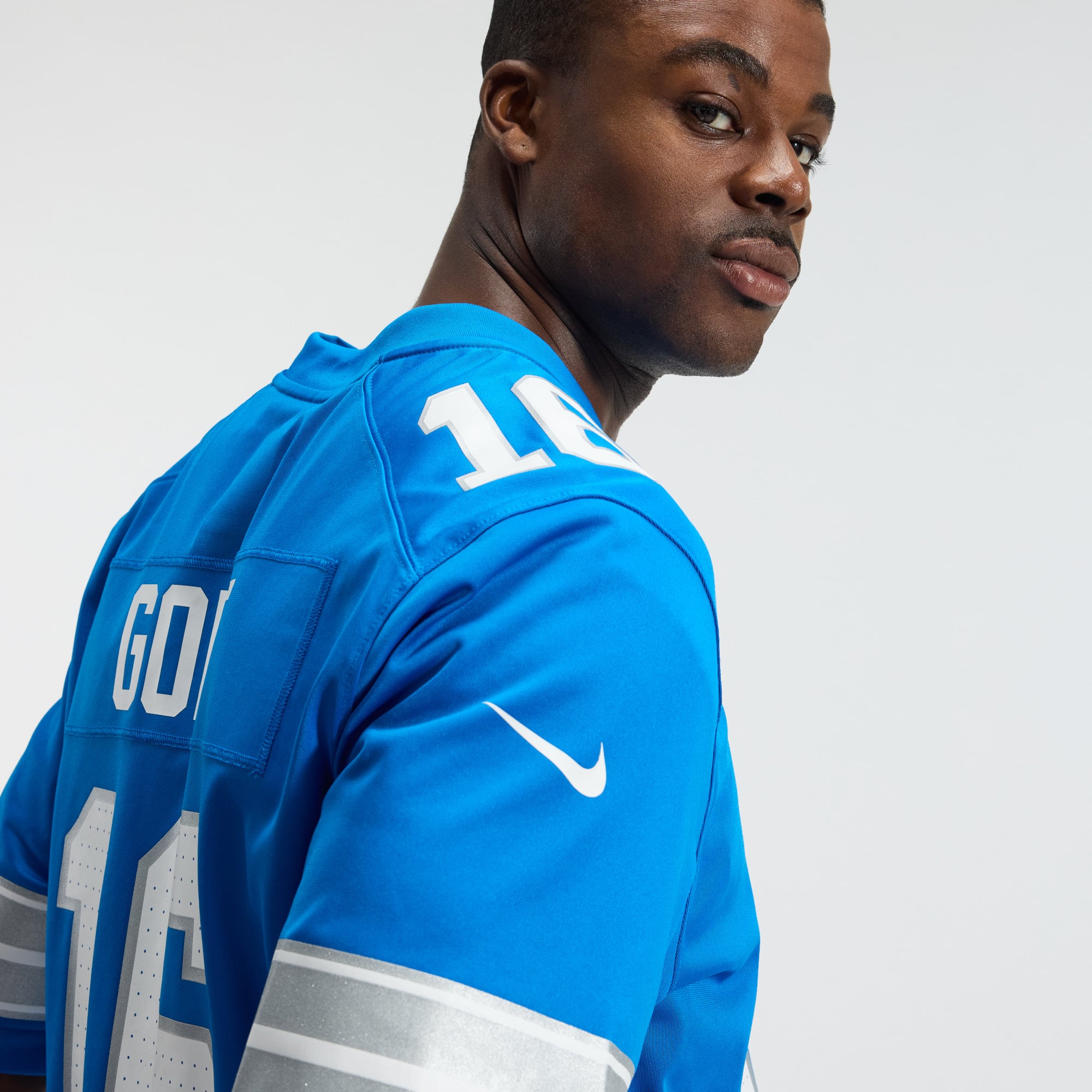 Jared Goff Detroit Lions Game Jersey - Blue - Image 12