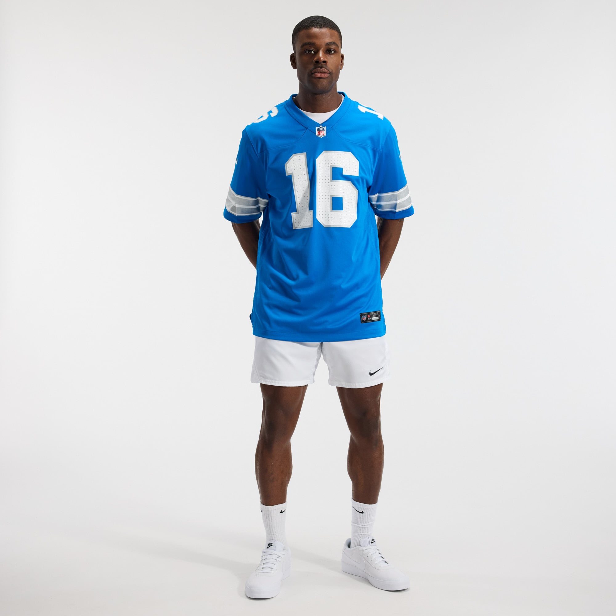 Jared Goff Detroit Lions Game Jersey - Blue - Image 6