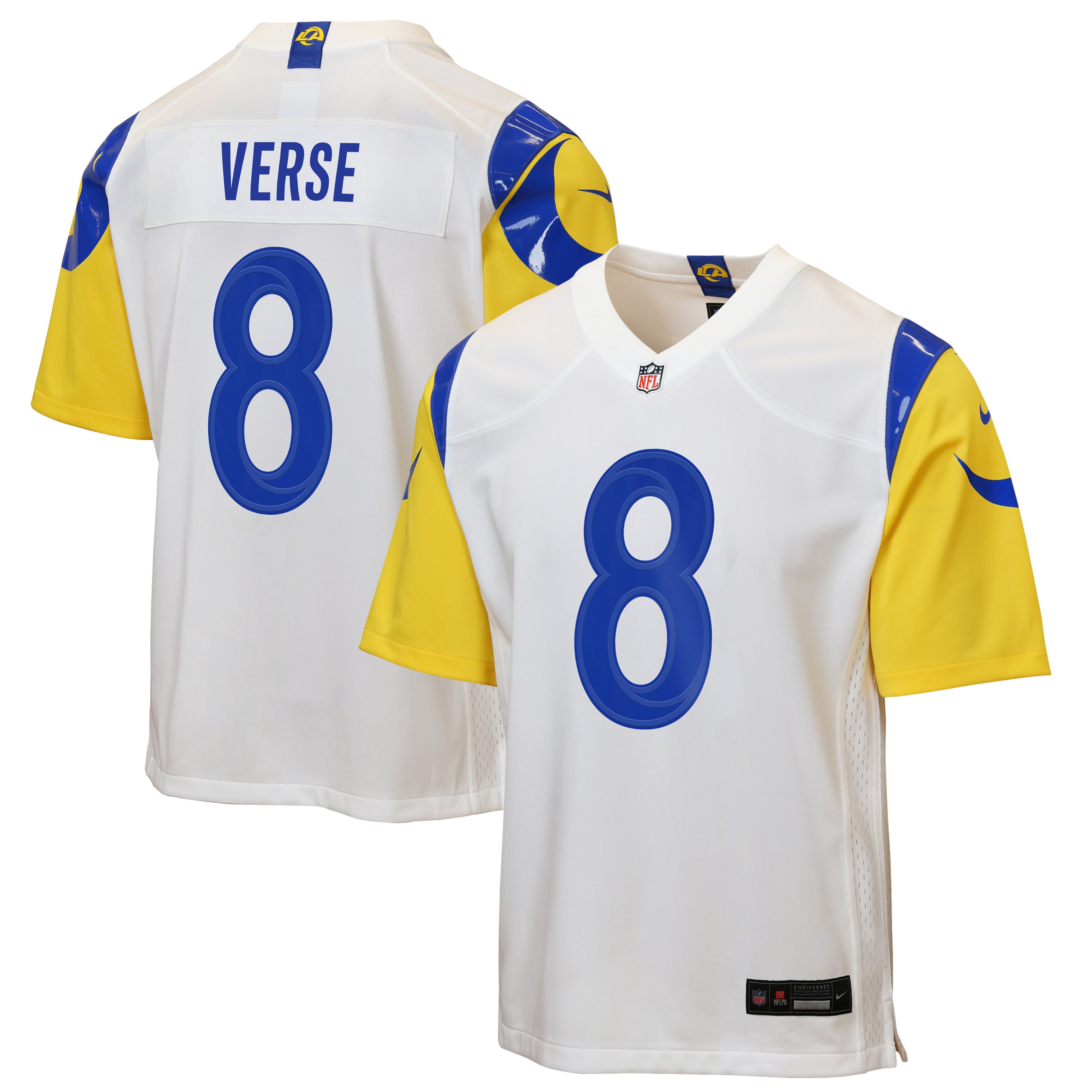 Jared Verse Los Angeles Rams Youth Game Jersey - White - Image 2