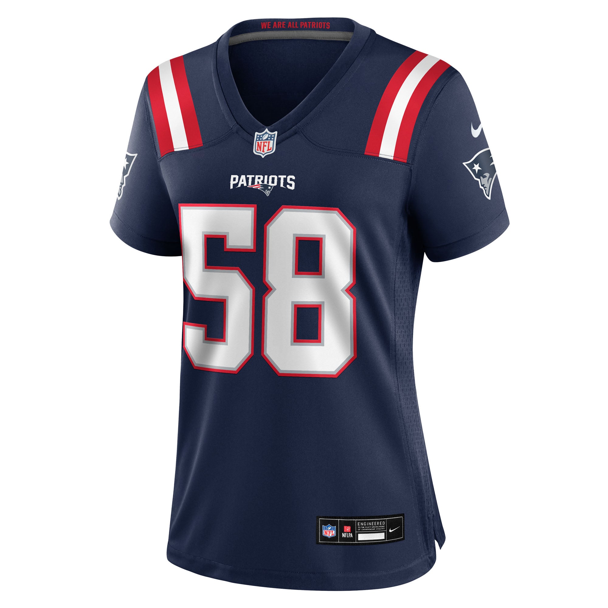 Jared Wilson New England Patriots Women's Team Game Jersey - Navy - Image 3