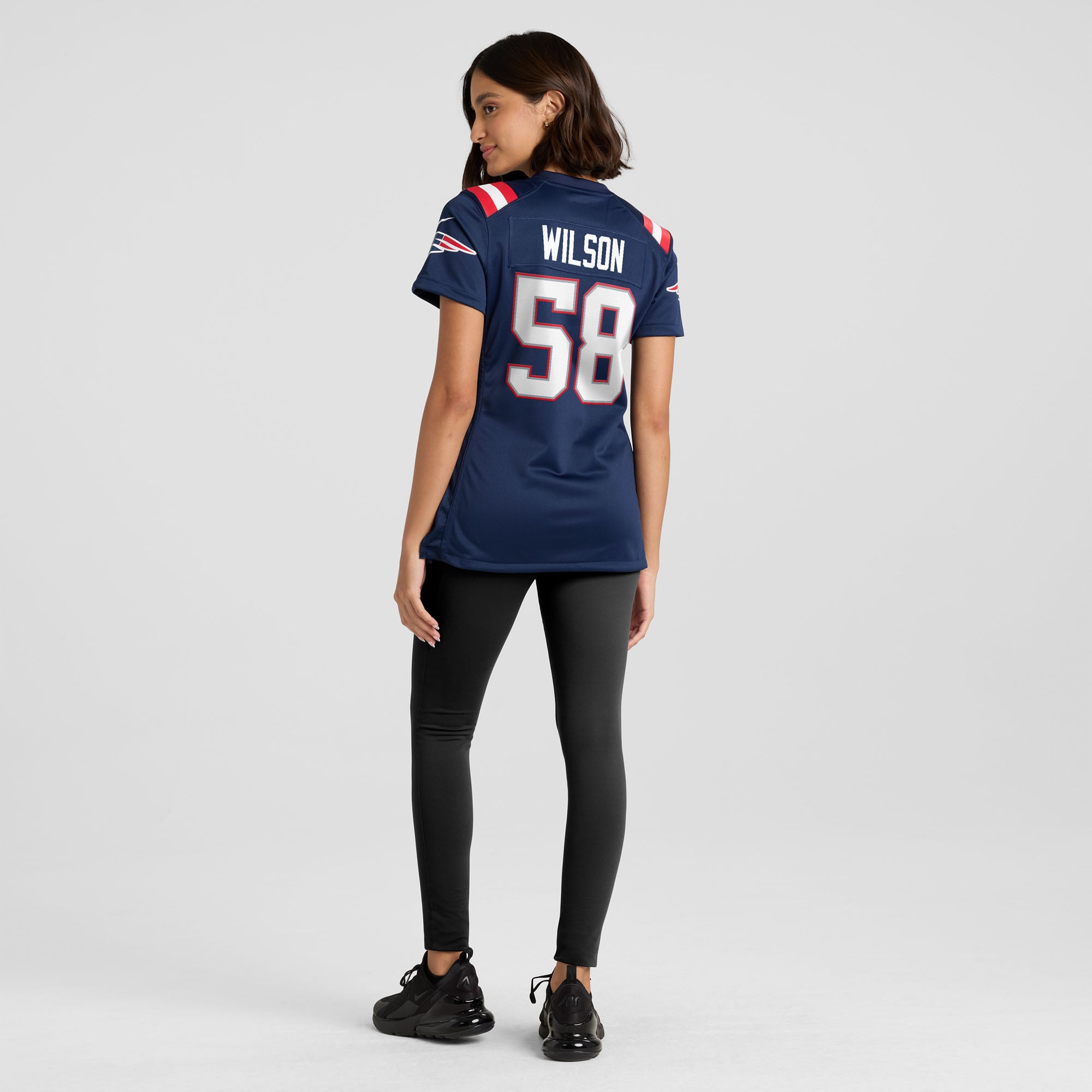 Jared Wilson New England Patriots Women's Team Game Jersey - Navy - Image 6
