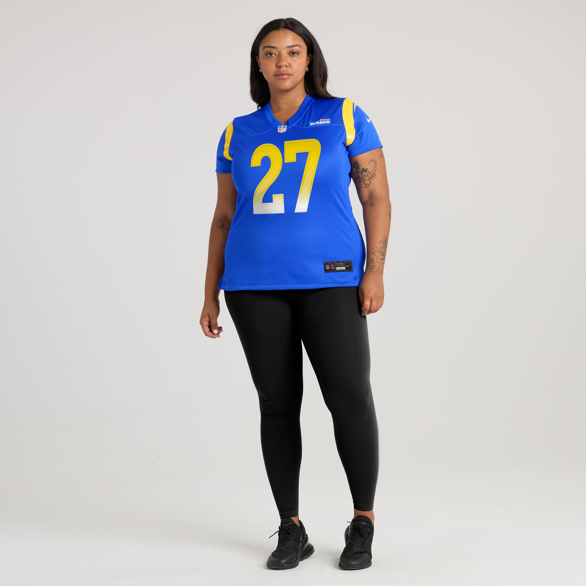 Jarquez Hunter Los Angeles Rams Women's Team Game Jersey - Royal - Image 7