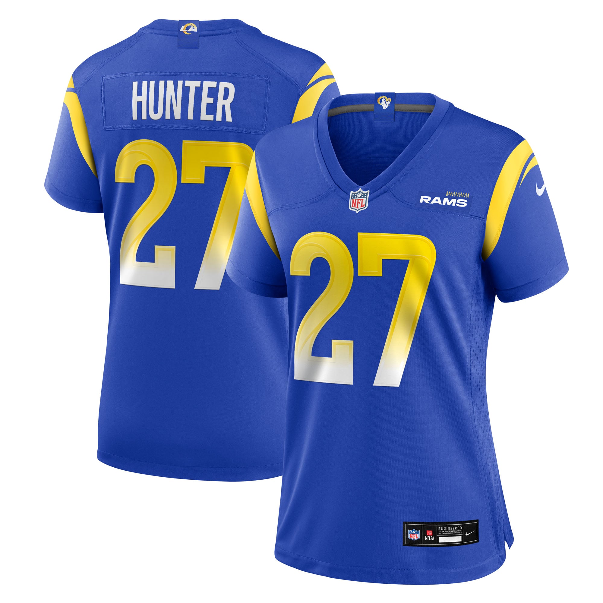 Jarquez Hunter Los Angeles Rams Women's Team Game Jersey - Royal - Image 2