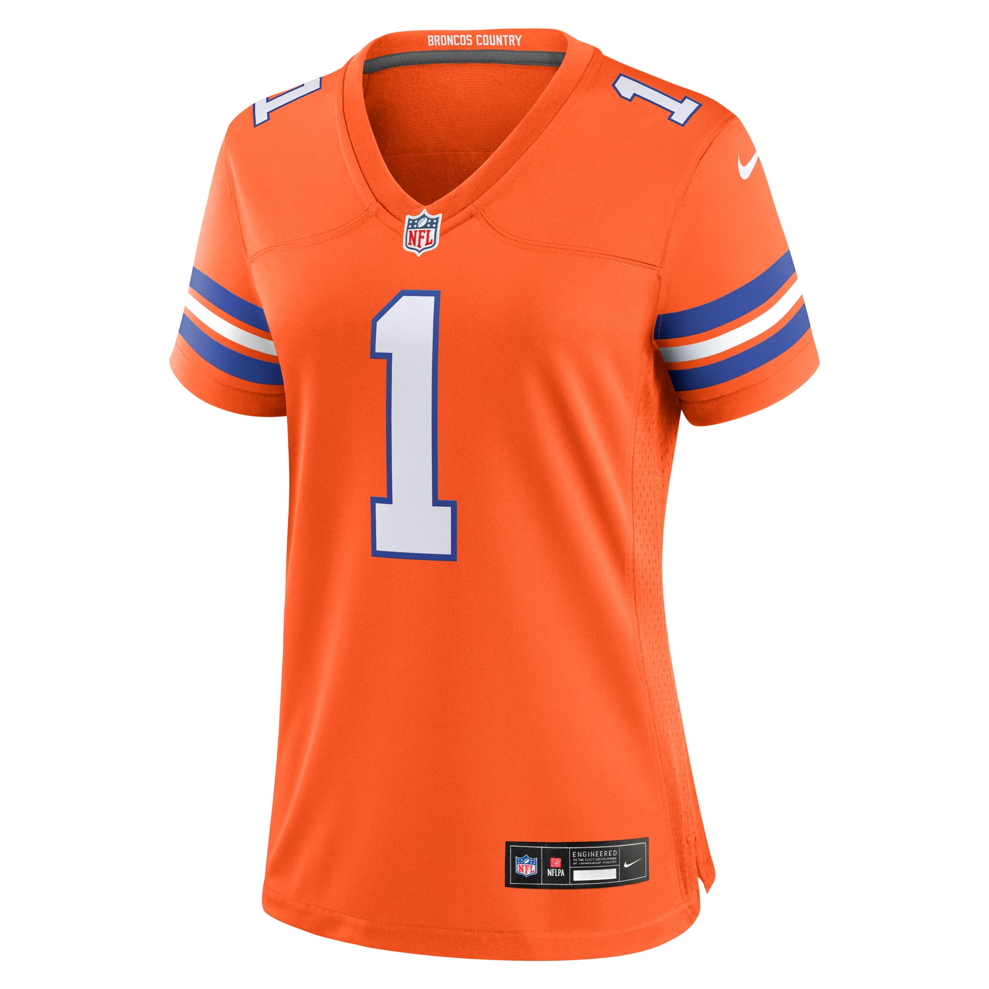 Jason Elam Denver Broncos Women's Mile High Collection 1977 Throwback Retired Player Game Jersey - Orange - Image 3