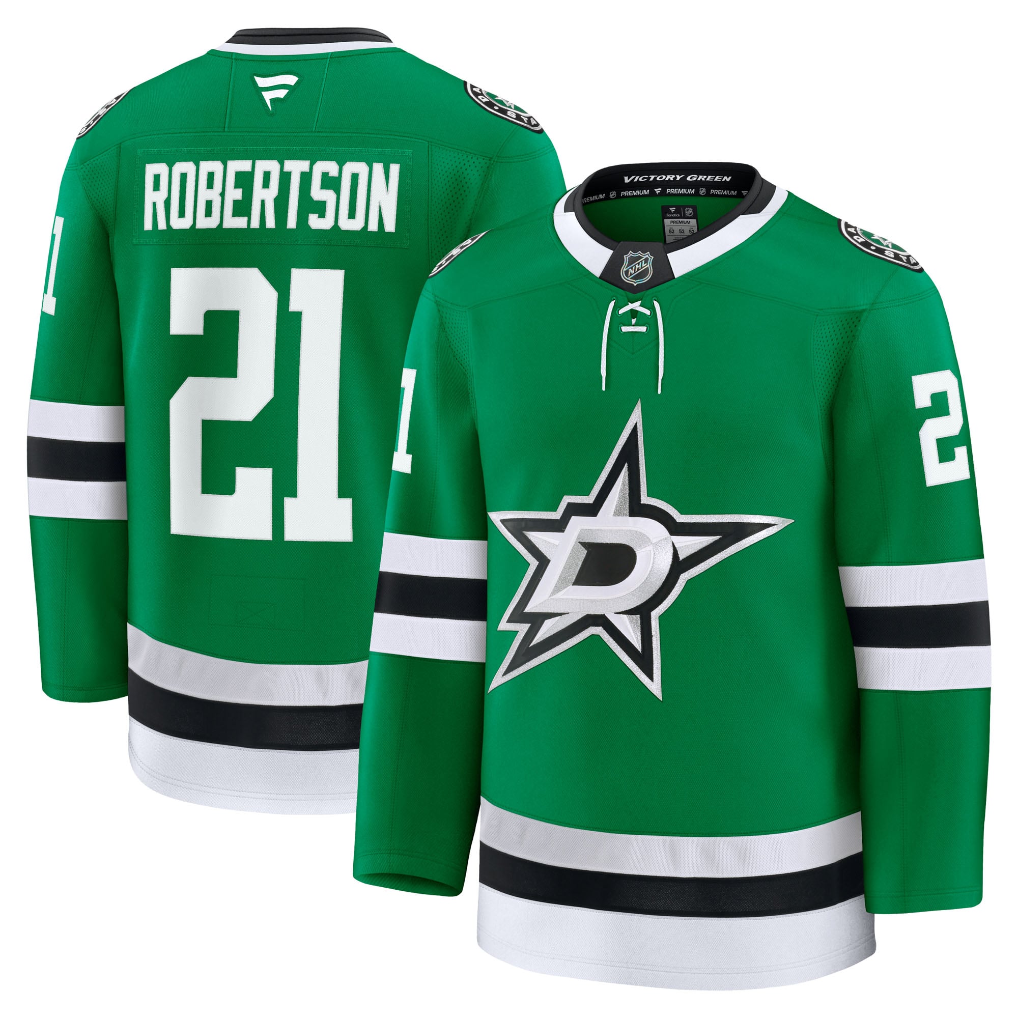 Jason Robertson Dallas Stars Home Premium Jersey - Kelly Green