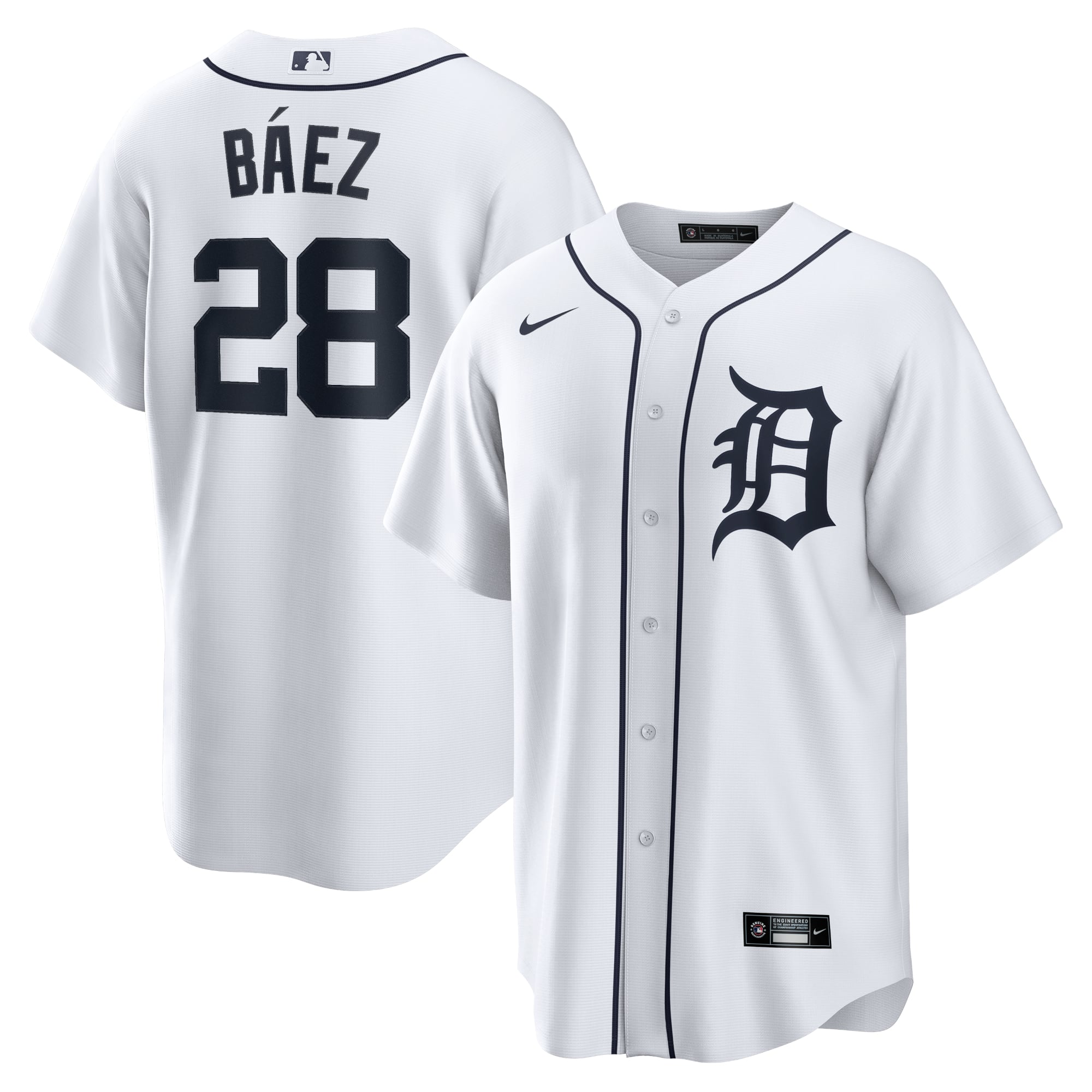 Javier Baez Detroit Tigers Home Player Jersey - White