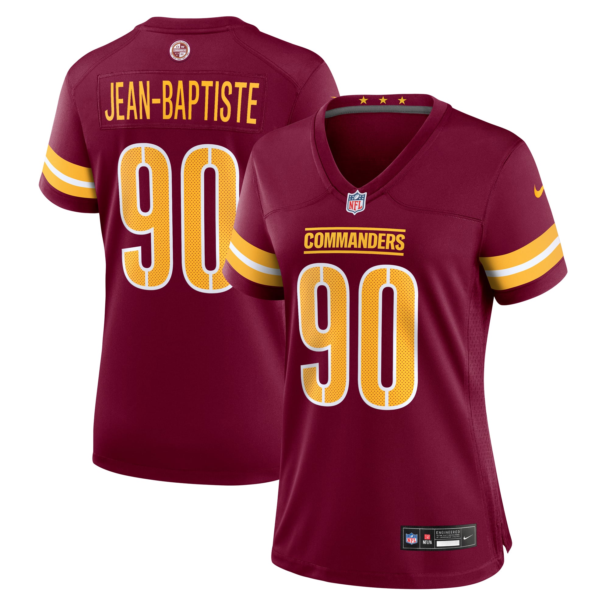 Javontae Jean-Baptiste Washington Commanders Women's Team Game Jersey - Burgundy