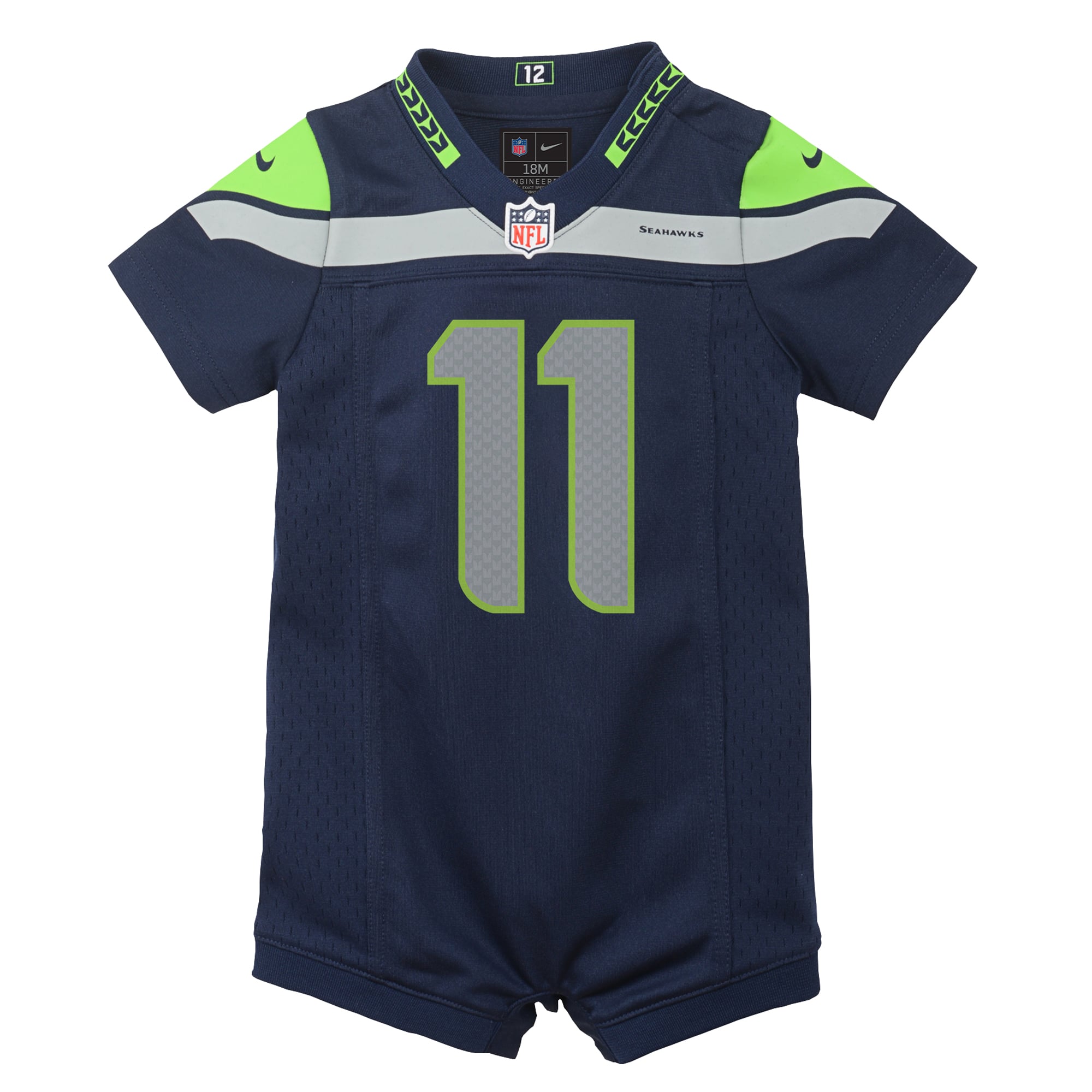 Jaxon Smith-Njigba Seattle Seahawks Newborn Romper Game Jersey - Navy - Image 3