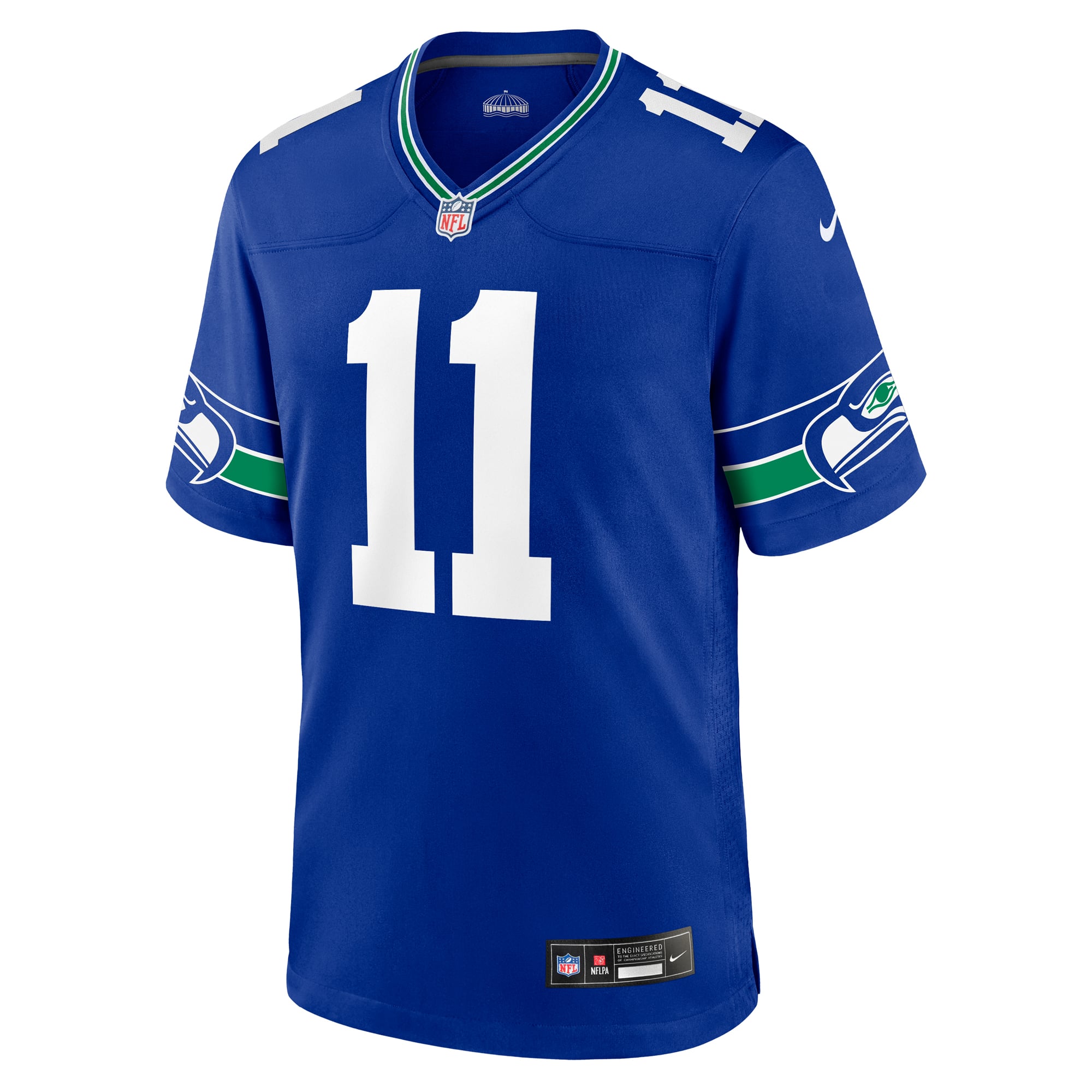 Jaxon Smith-Njigba Seattle Seahawks Throwback Player Game Jersey - Royal - Image 3