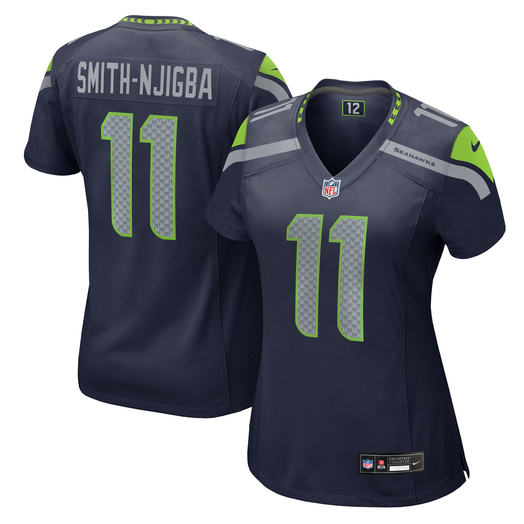 Jaxon Smith-Njigba Seattle Seahawks Women's Throwback Player Game Jersey - College Navy