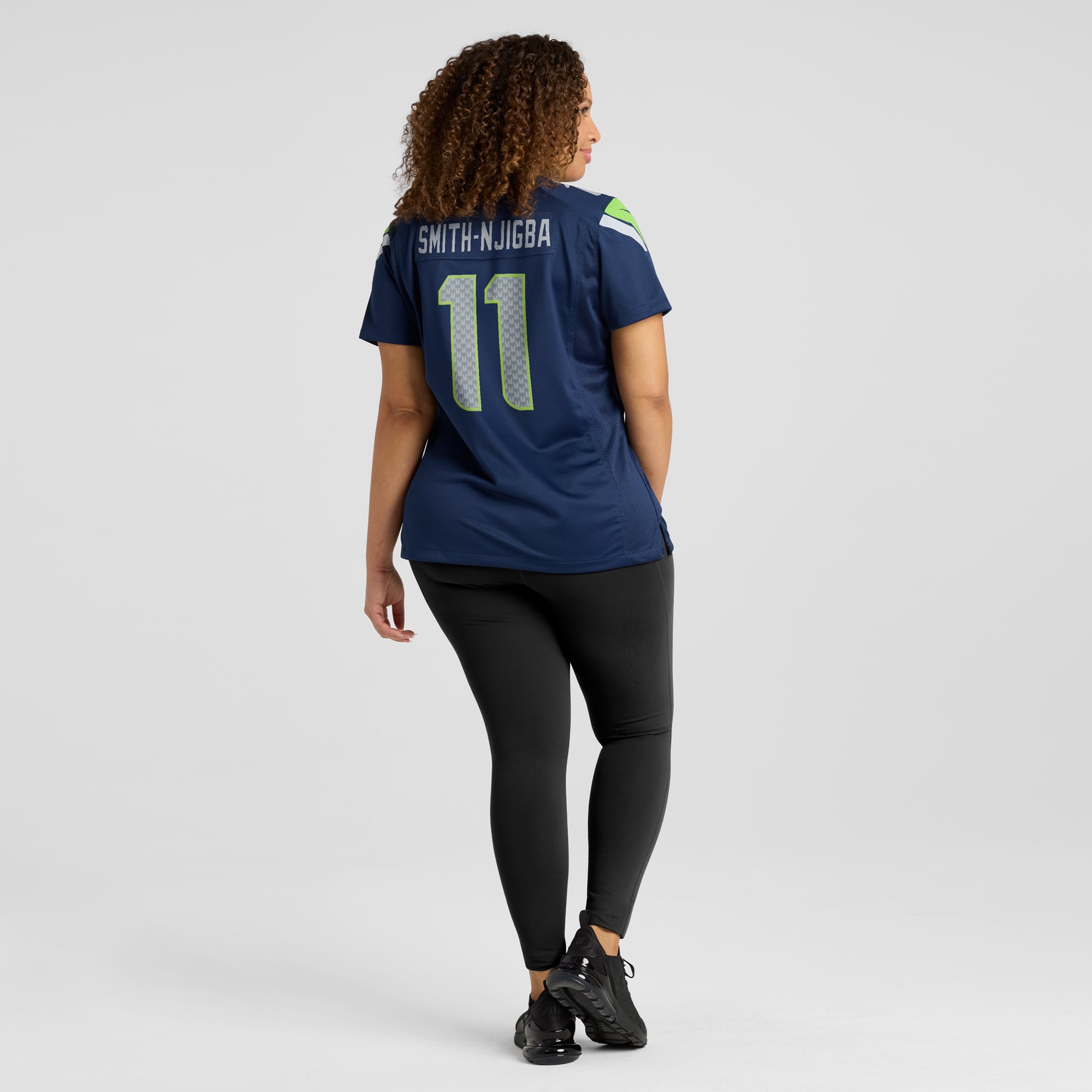Jaxon Smith-Njigba Seattle Seahawks Women's Throwback Player Game Jersey - College Navy - Image 8