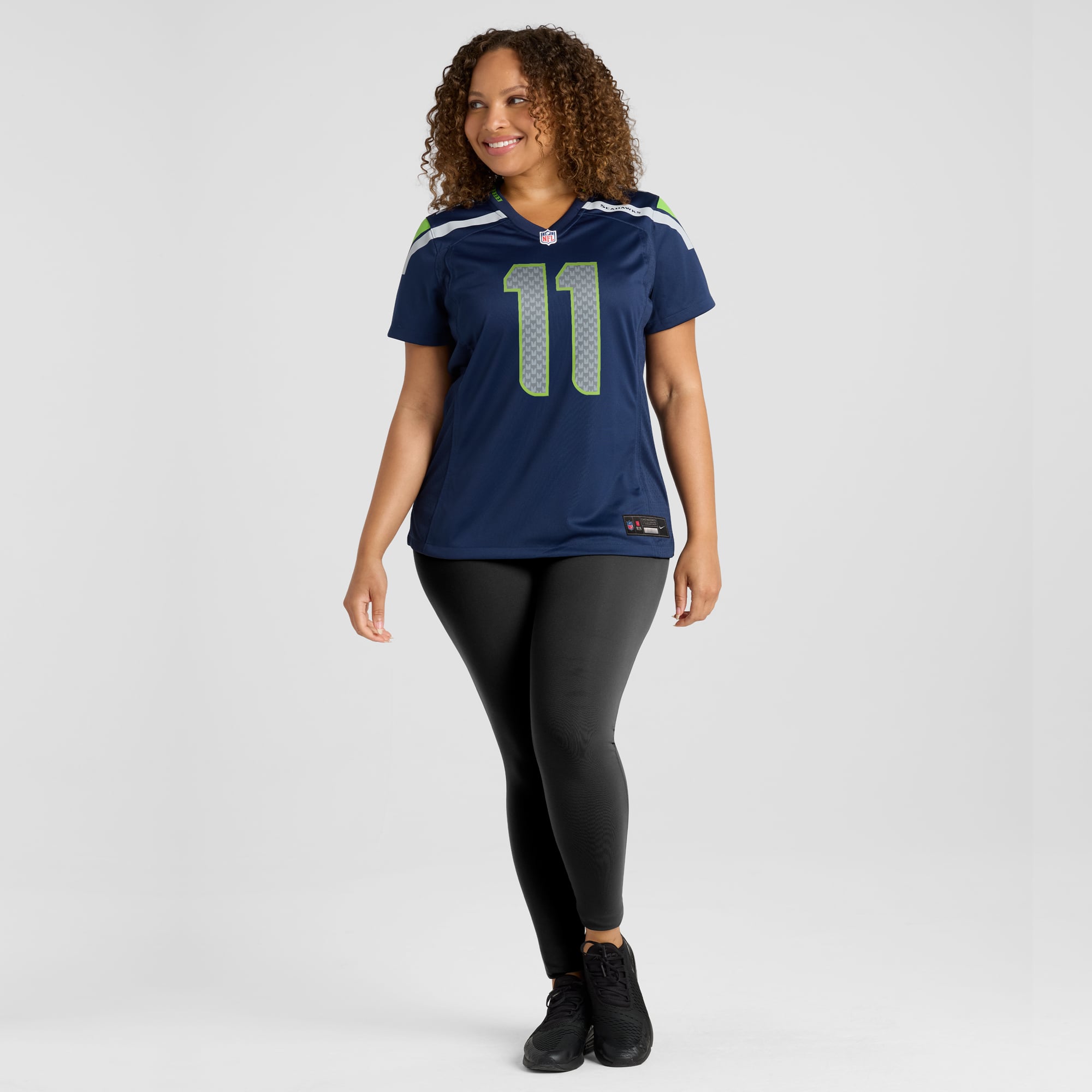 Jaxon Smith-Njigba Seattle Seahawks Women's Throwback Player Game Jersey - College Navy - Image 7
