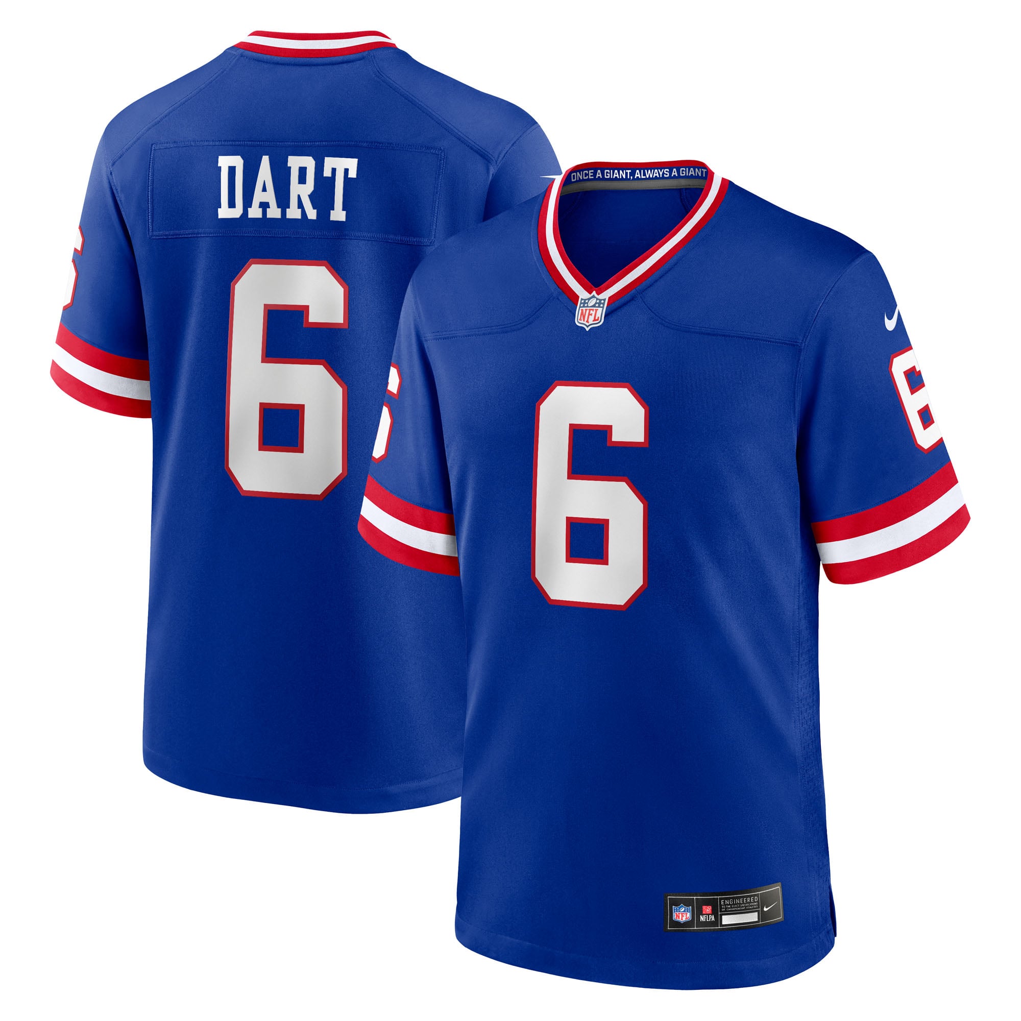 Jaxson Dart New York Giants Alternate 2 Classic Game Jersey - Royal