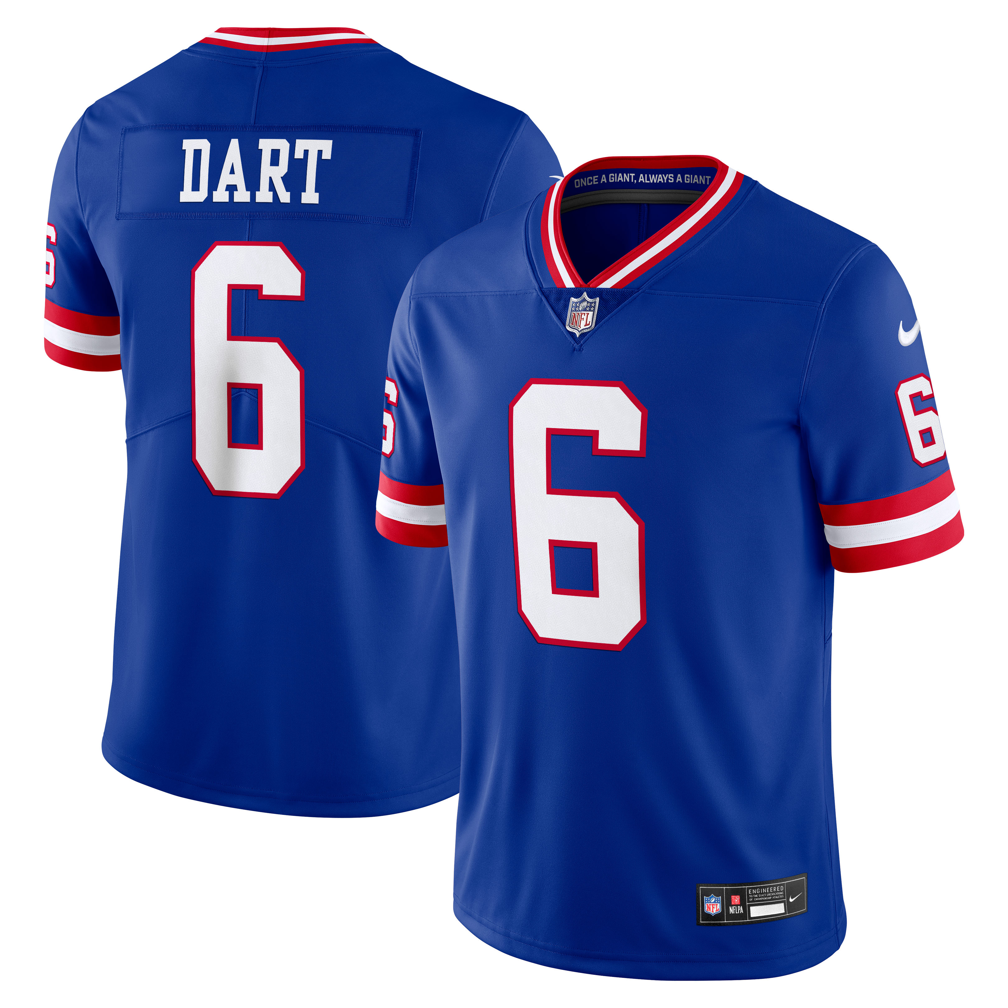Jaxson Dart New York Giants Legacy Vapor Untouchable Stitched Limited Jersey - Royal