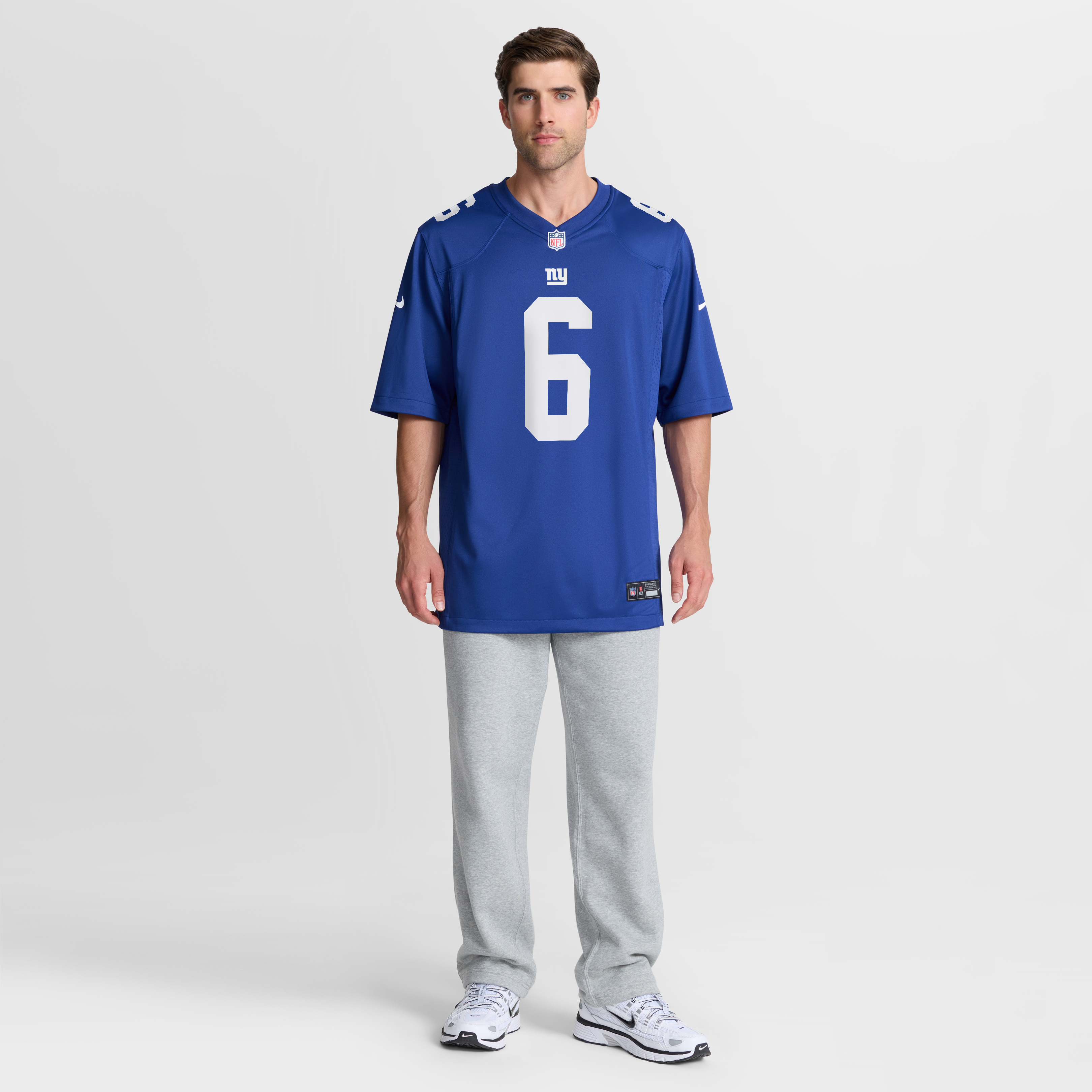 Jaxson Dart New York Giants Team Game Jersey - Royal - Image 8