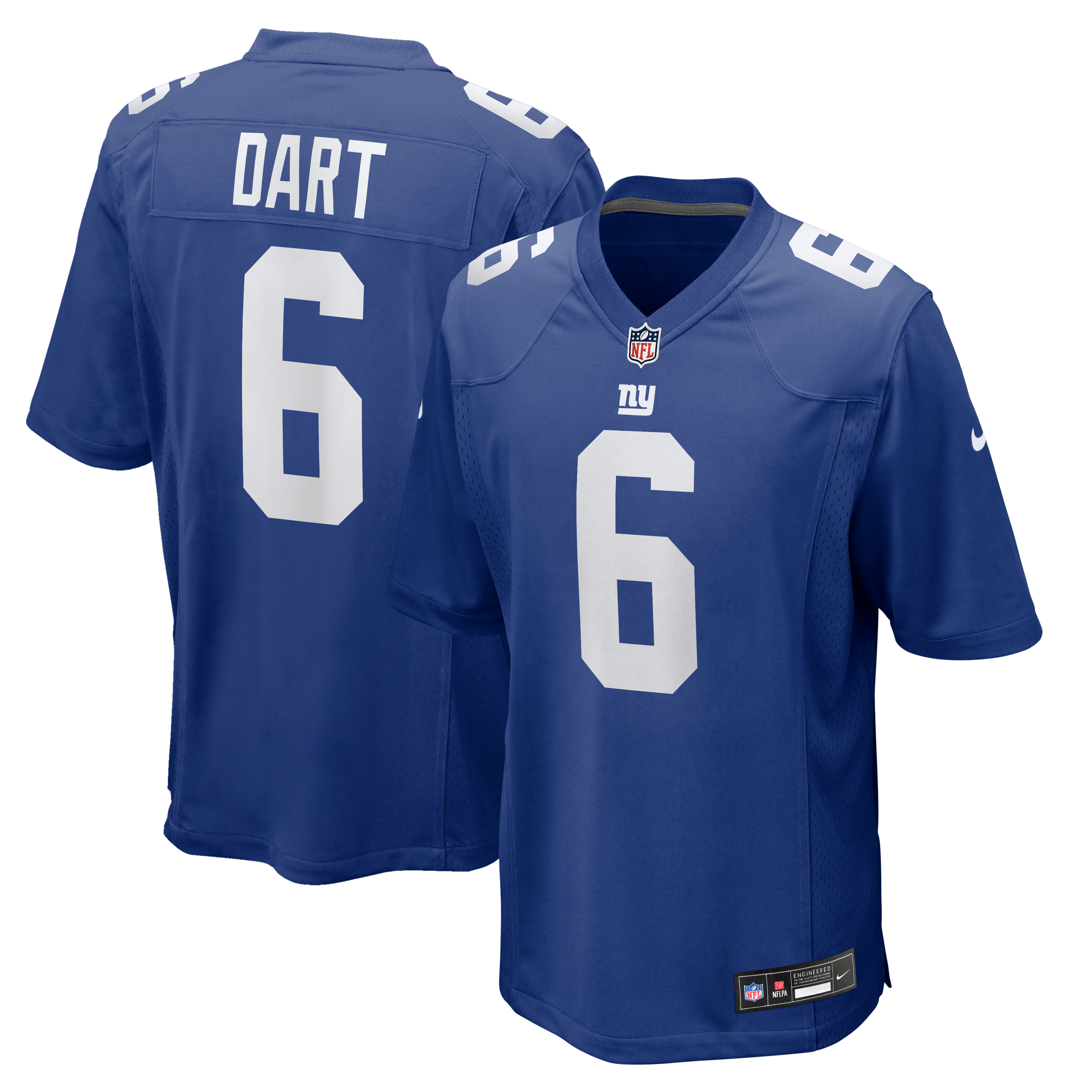 Jaxson Dart New York Giants Team Game Jersey - Royal - Image 2