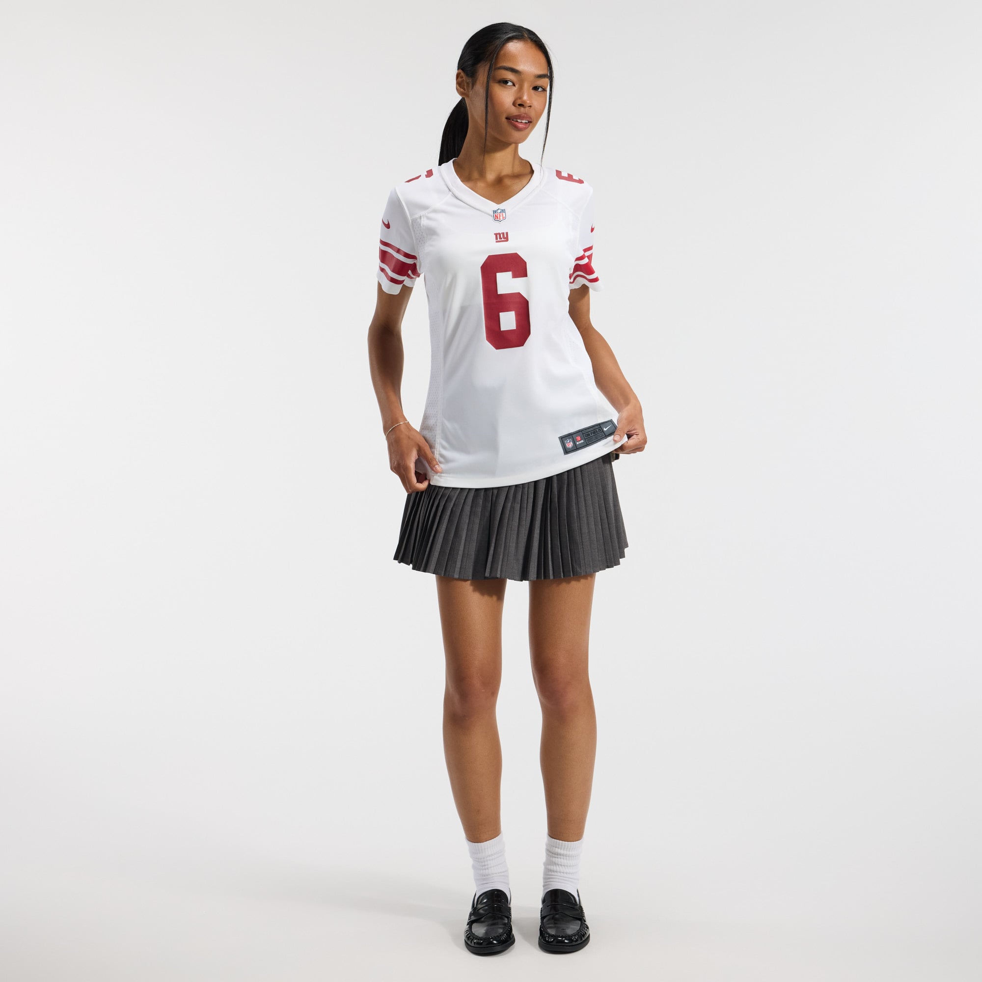 Jaxson Dart New York Giants Women's Game Jersey - White - White - Image 6