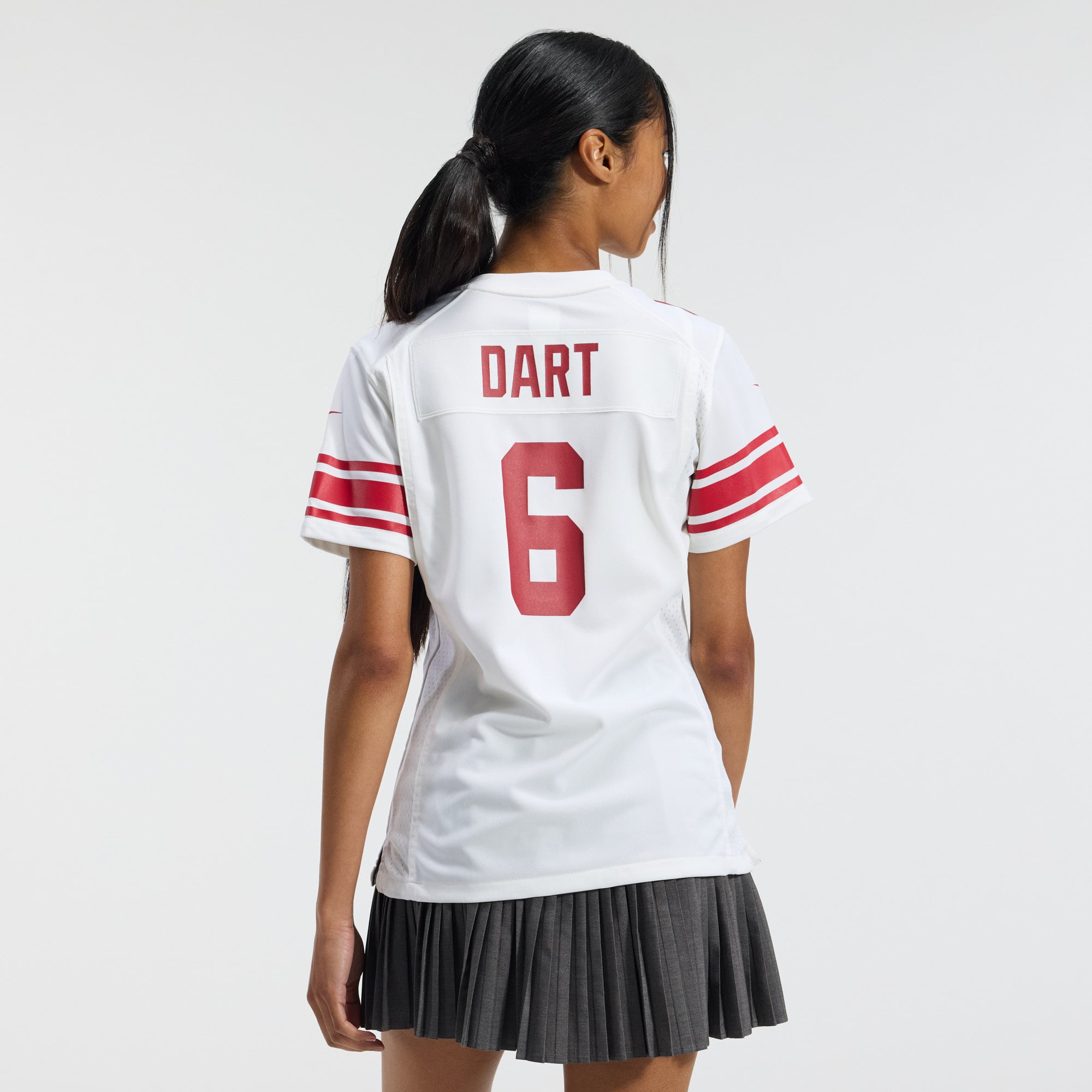 Jaxson Dart New York Giants Women's Game Jersey - White - White - Image 5