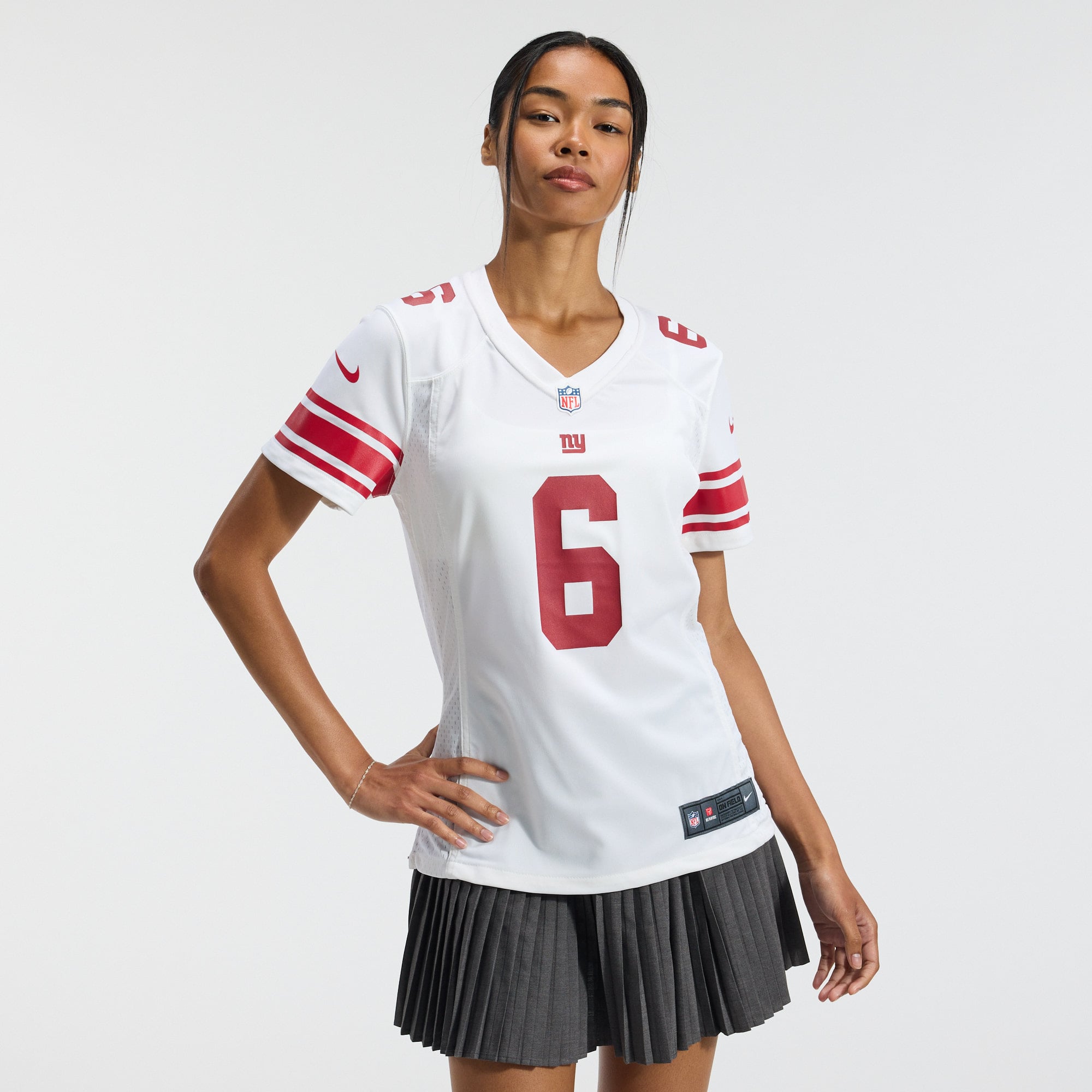Jaxson Dart New York Giants Women's Game Jersey - White - White - Image 4