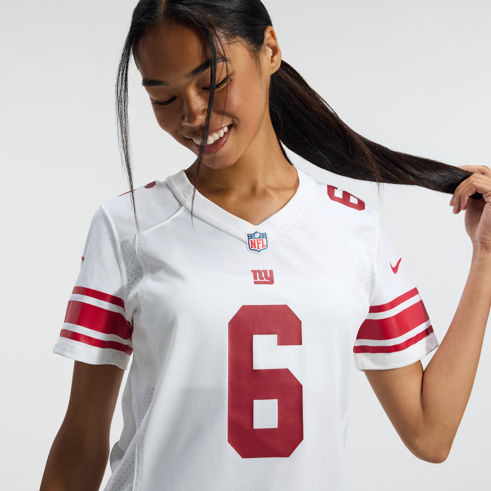 Jaxson Dart New York Giants Women's Game Jersey - White - White - Image 11