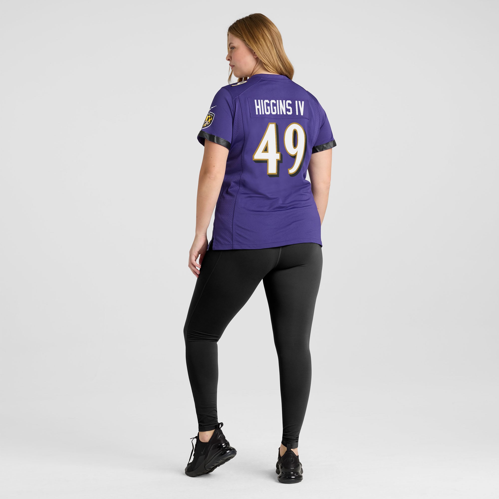 Jay Higgins IV Baltimore Ravens Women's Team Game Jersey - Purple - Image 8