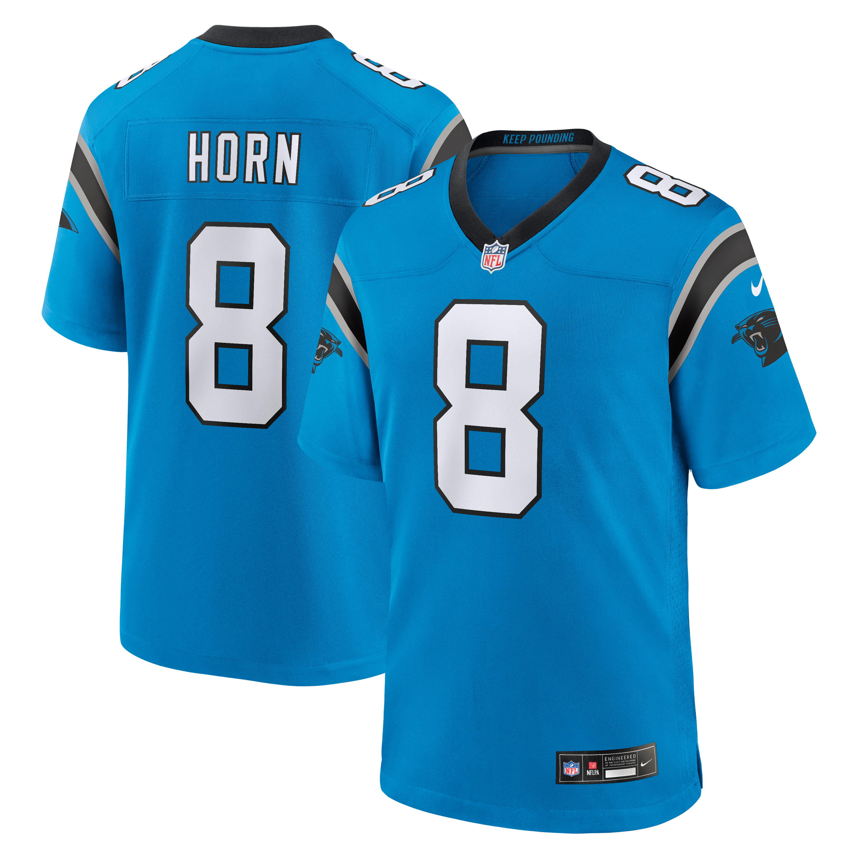 Jaycee Horn Carolina Panthers Alternate Game Jersey - Blue - Image 2